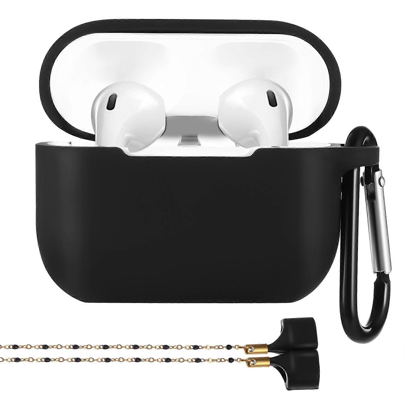 Silicone Earphone Case with Anti Lost Lanyard for Black Portable Protective Set