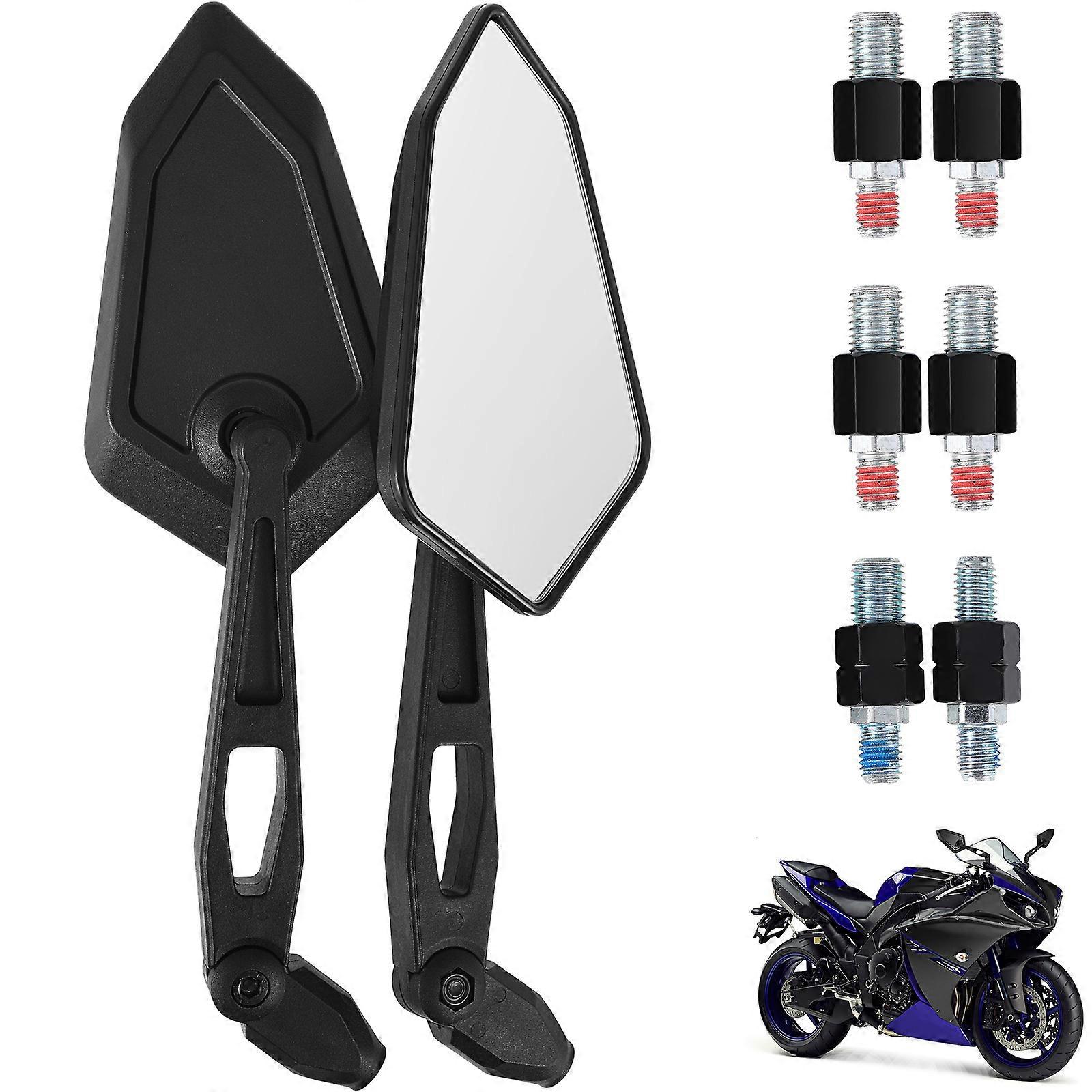Rearview Mirror with Rotatable Design for Motorcycle Handlebars, Adjustable and Durable