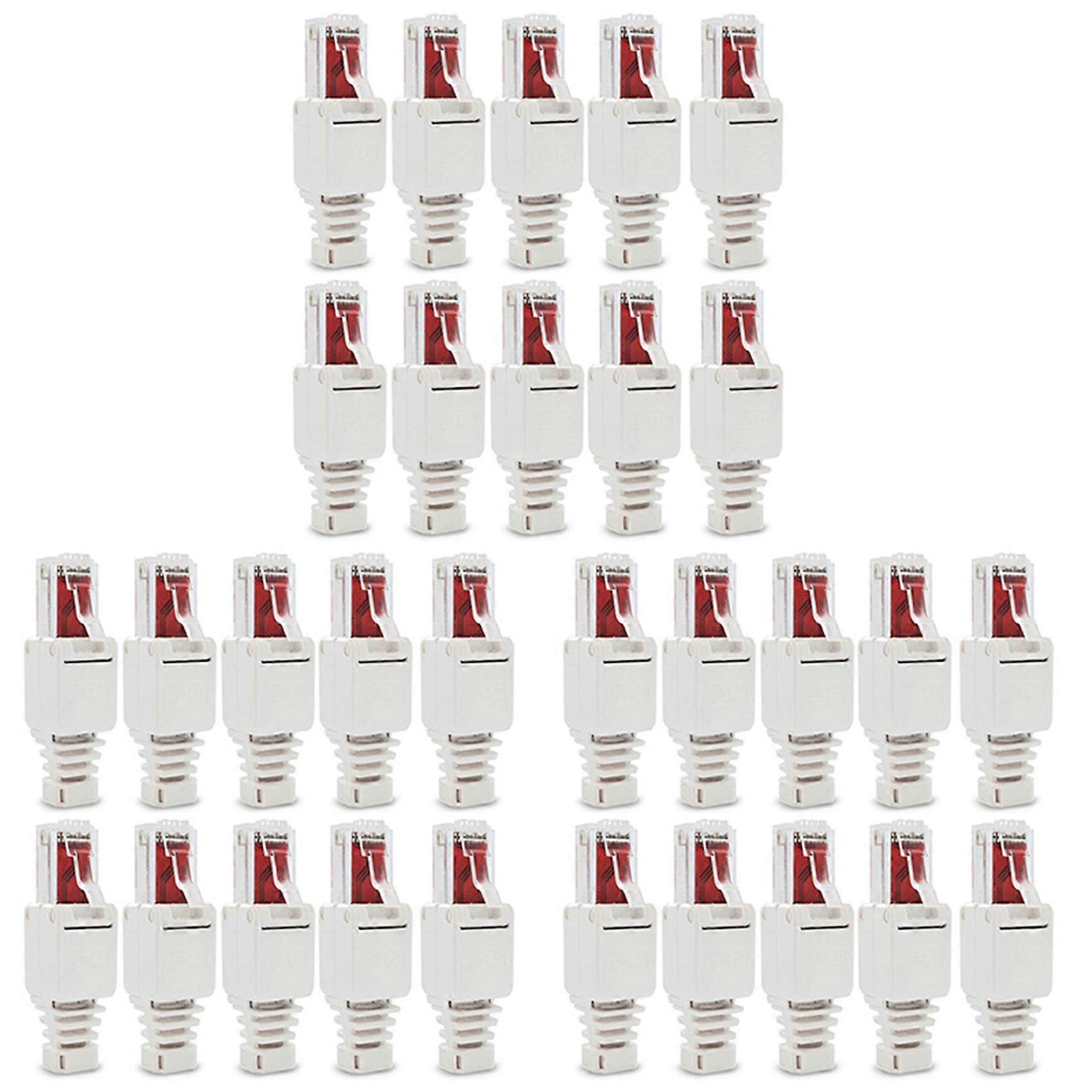 30 x Network Connectors Tool-Free RJ45 CAT6 LAN UTP Cable Plug Without Tools Cat5 Cat7 Installation