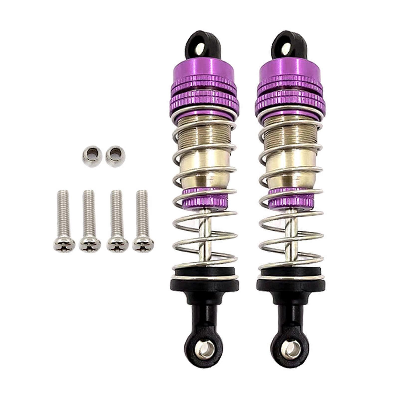 2 Shock Absorbers Alloy Adjustable Spring Damper for 1/12 1/14 Model Trucks Buggy Compatible with 124019 144001