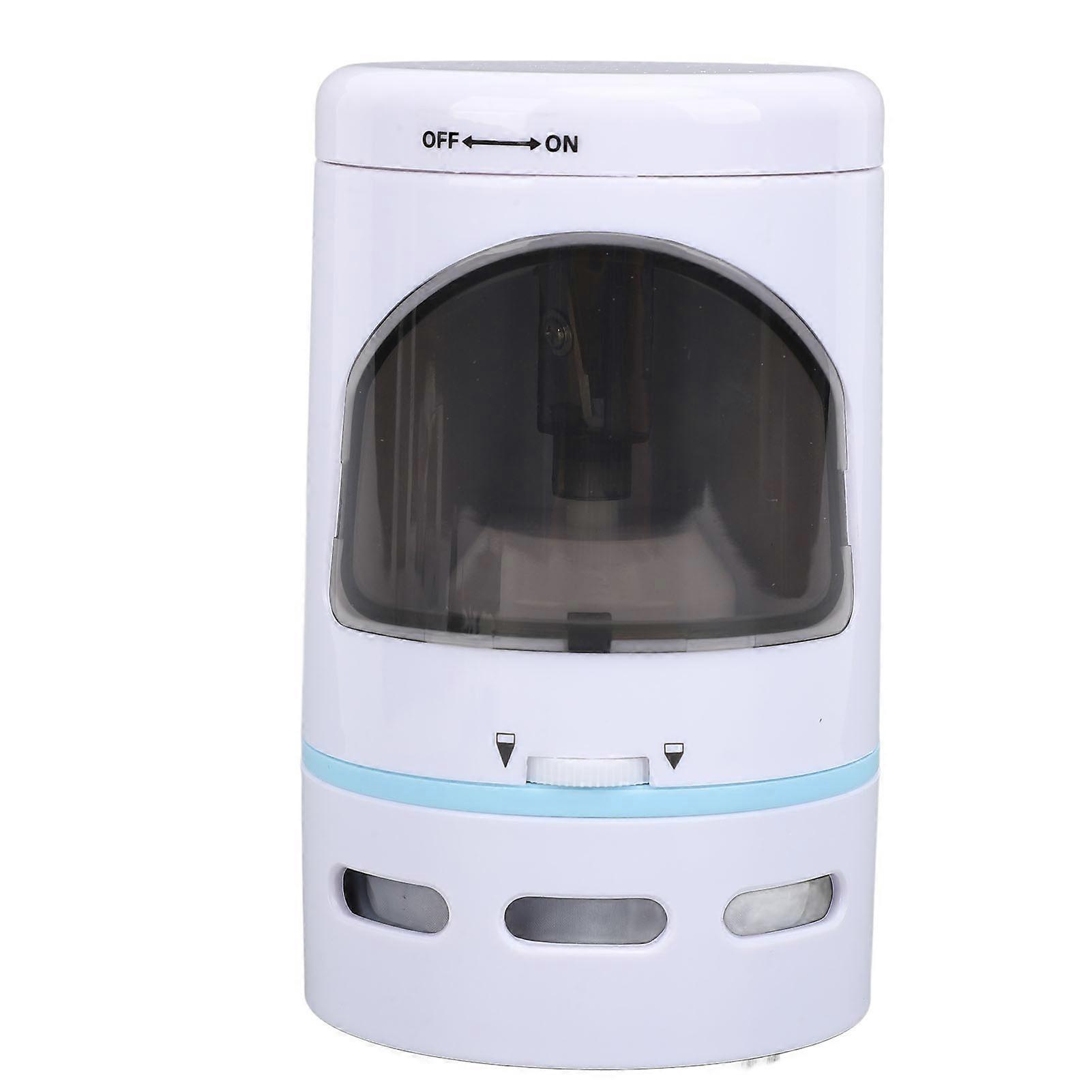 Electric Pencil Sharpener with Handheld Vacuum Cleaner for Desk Debris Removal Battery Powered Pencil Sharpening Tool Set White