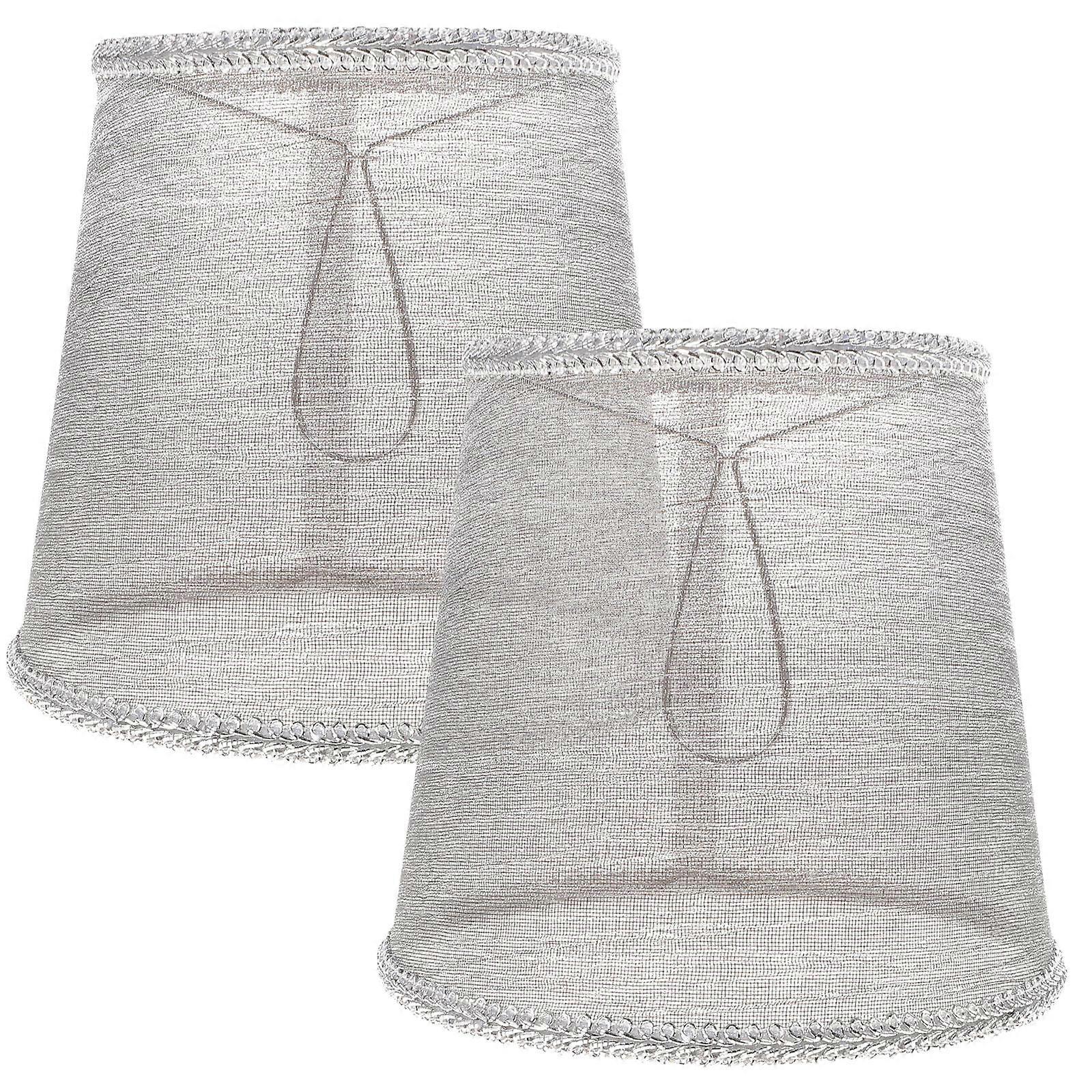 Cloth Lampshade Replacement Accessory Various Home Decoration Scenes Metal Frame 2Set