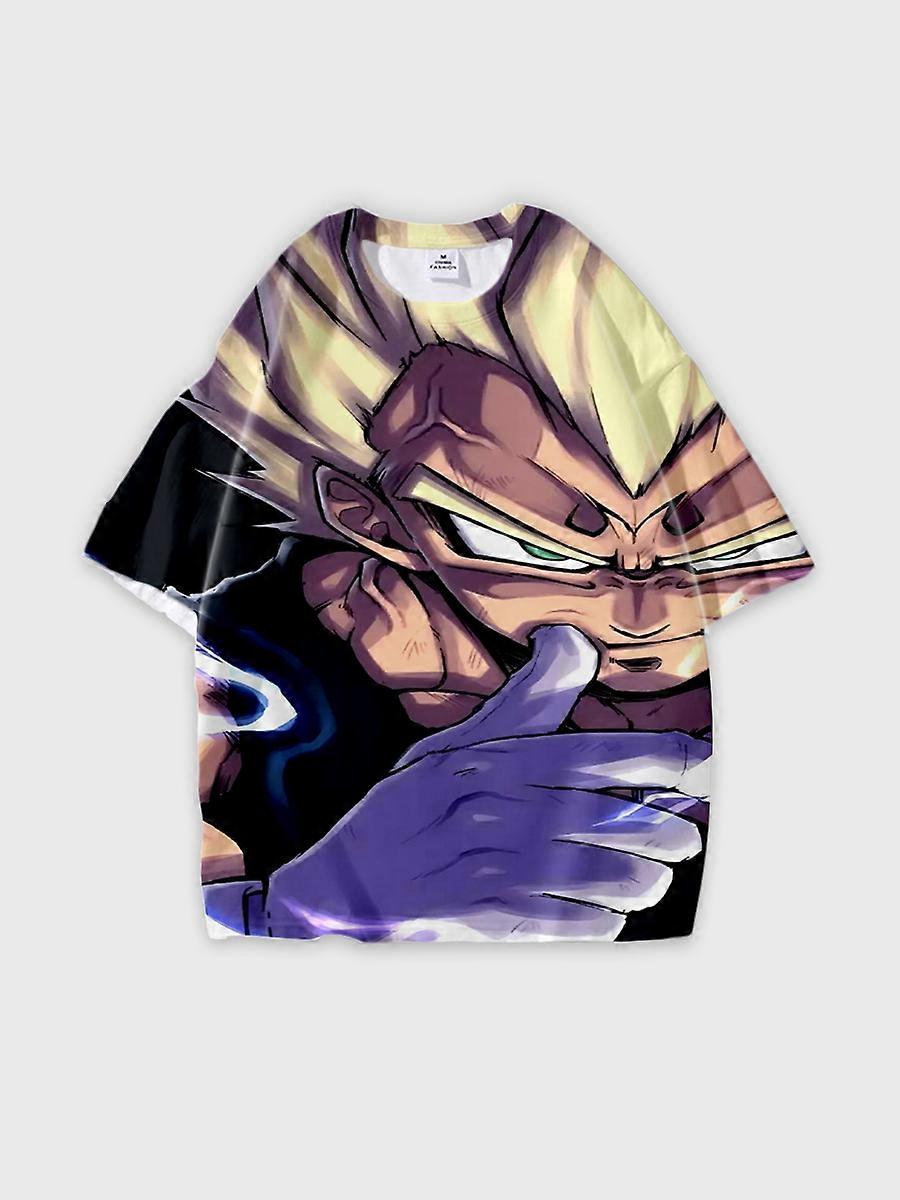 T-shirt girocollo Cartoon Pattern manica corta sciolta P3019