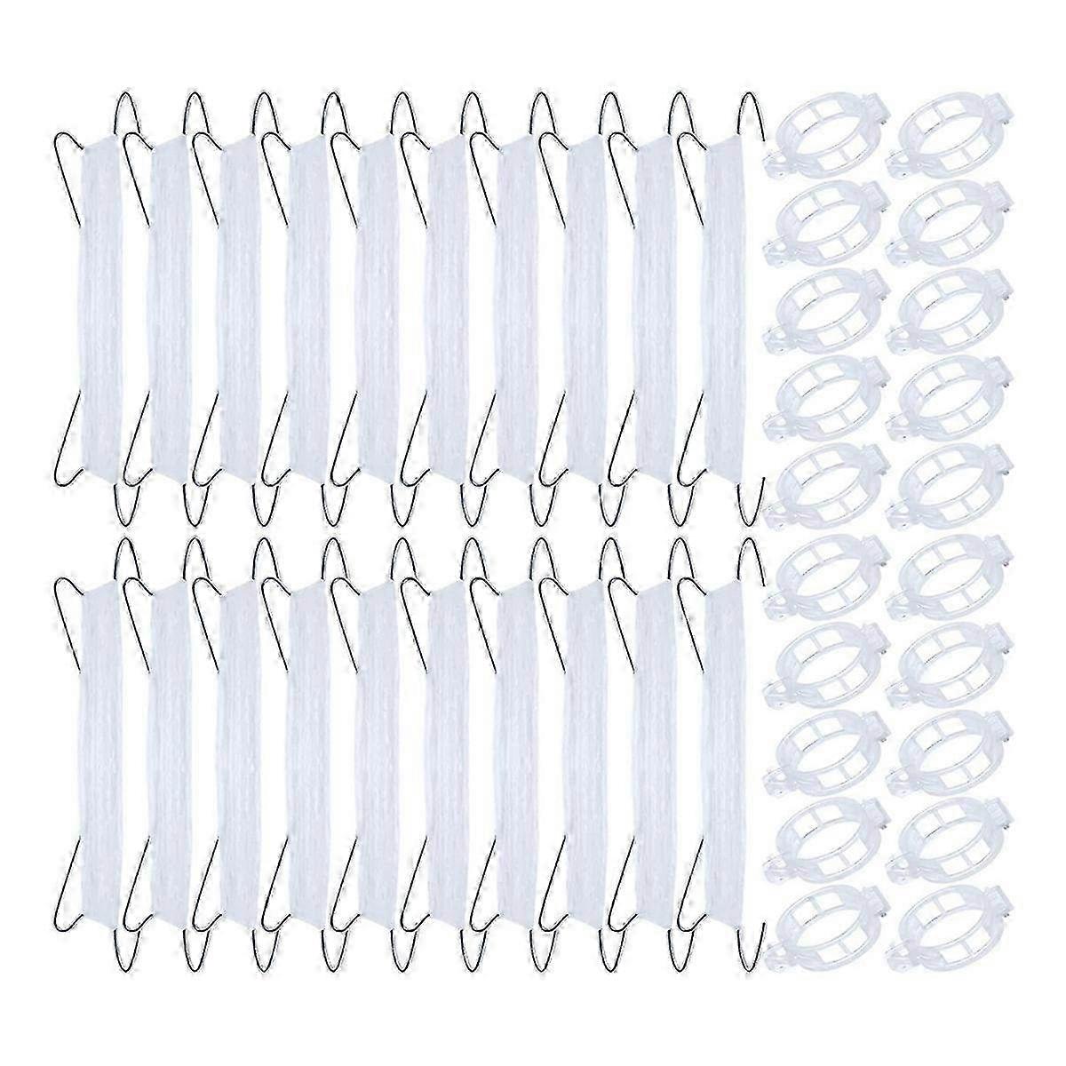 40pcs Tomato Support Hooks with 33.3ft Twine - Durable Plant Hooks for Gardening & Climbing Plants