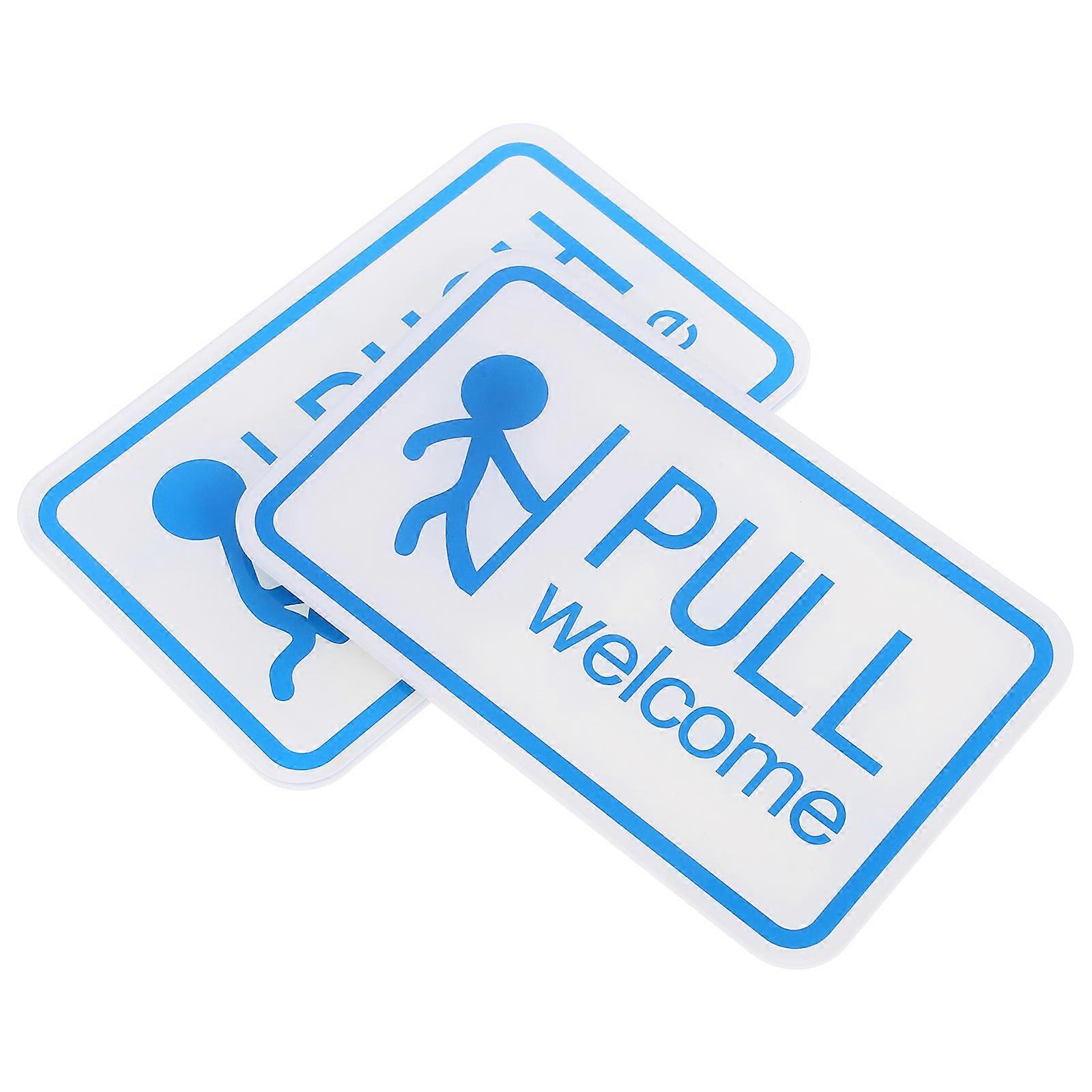 Acrylic Push Pull Door Sign for Glass Doors – Entrance Indication Plate for Hotels, Restaurants, Offices, and Shops – Smooth Entry Solution