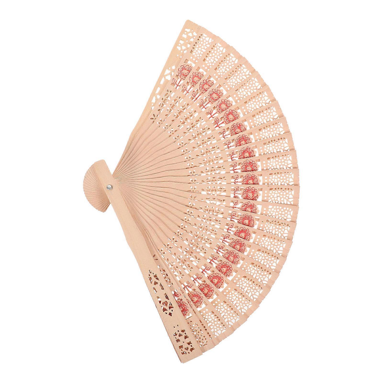 Antique Design Wooden Folding Fans Photo Props For Artists Photographers 50Pcs