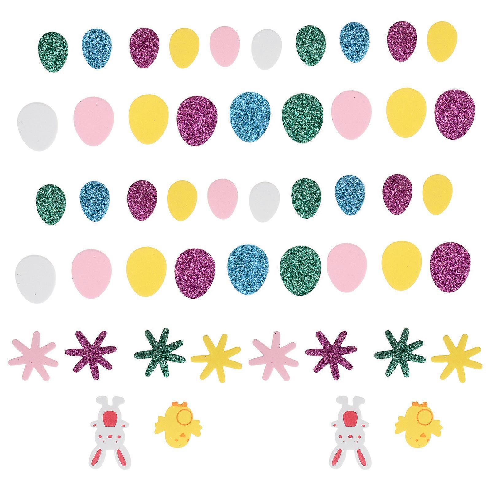 Self Adhesive Easter Foam Stickers for Craft Decoration 1Set Assorted Color