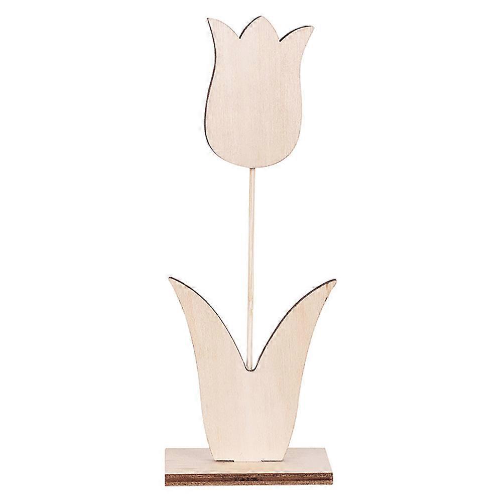 Wooden Tulip on Stand 10pcs