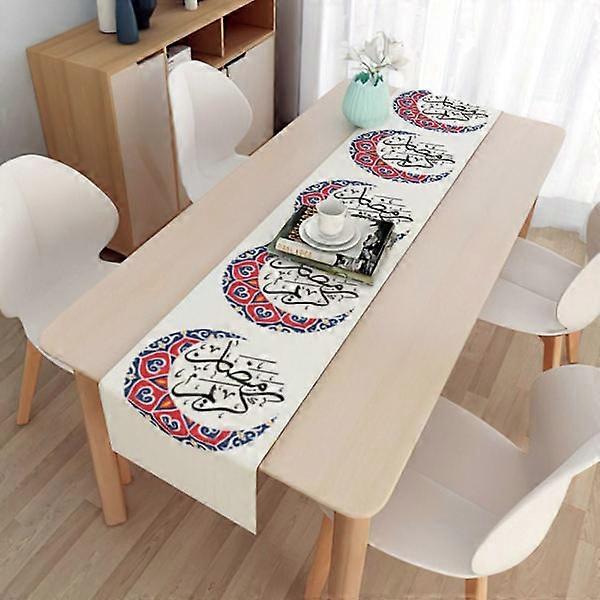 Mordely Eid Mubarak table runner Ramadan decoration