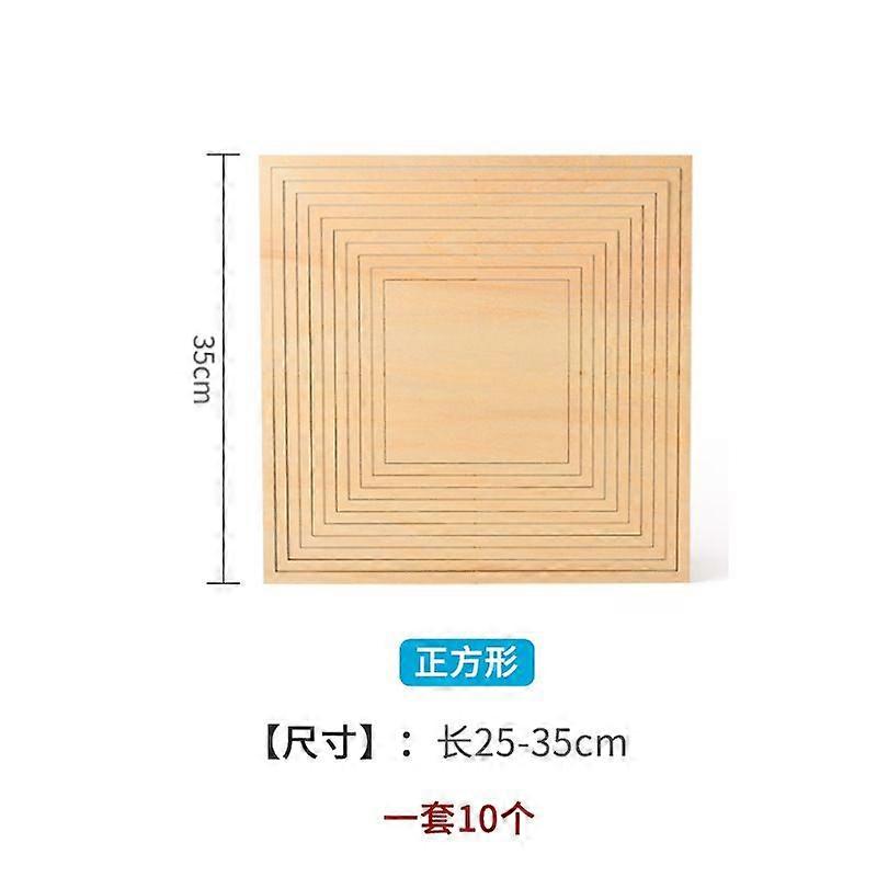 1 Set Pottery Tools: Wooden Square Mold Rail Set Geometric Figure For Rim Shaping Diy Ceramic Cutting Printing Blank Modeling Mud Plate Forming