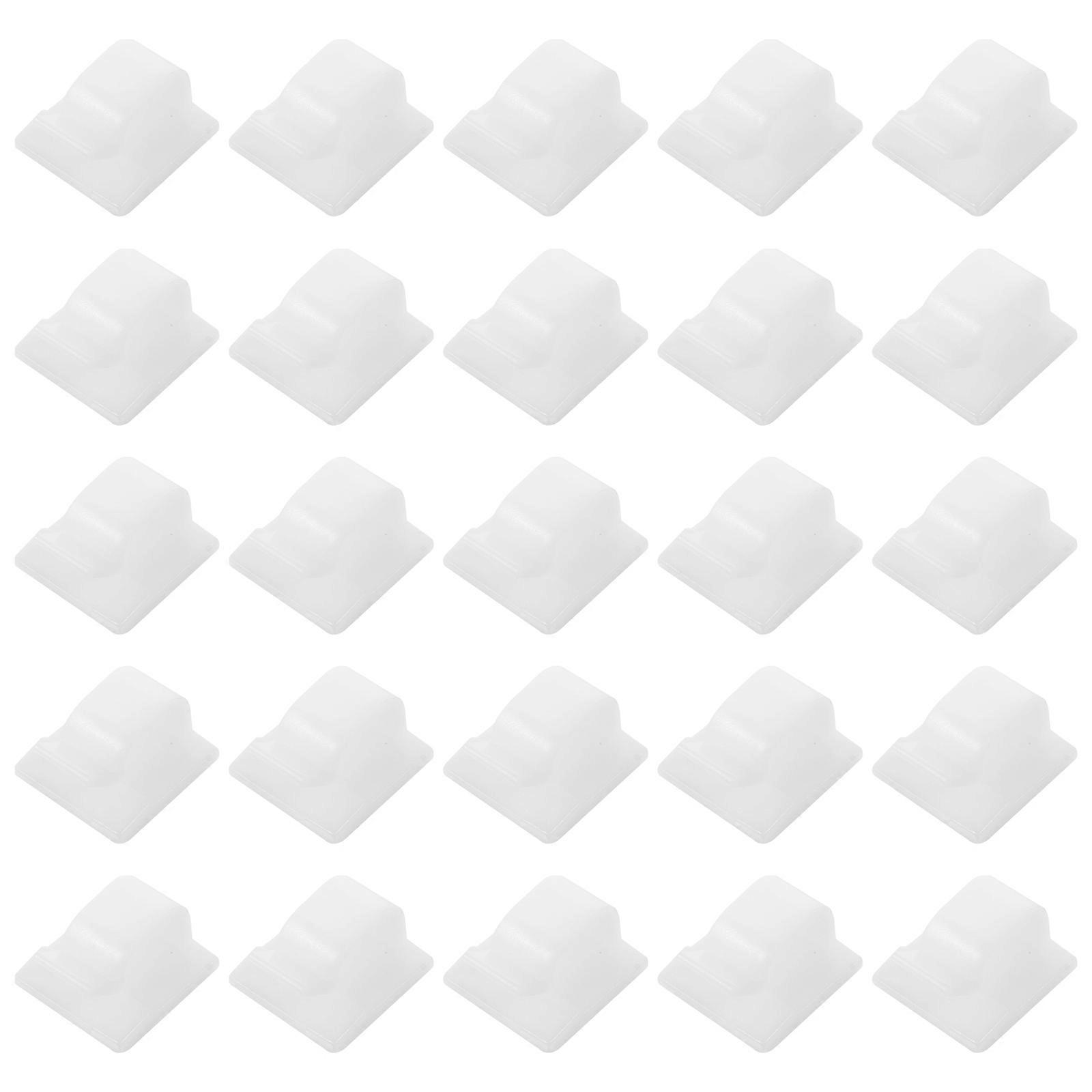 100pcs Self Adhesive Cable Clips, Durable Wire Organizer for USB, TV & Data Cables, Tidy Cord Holder