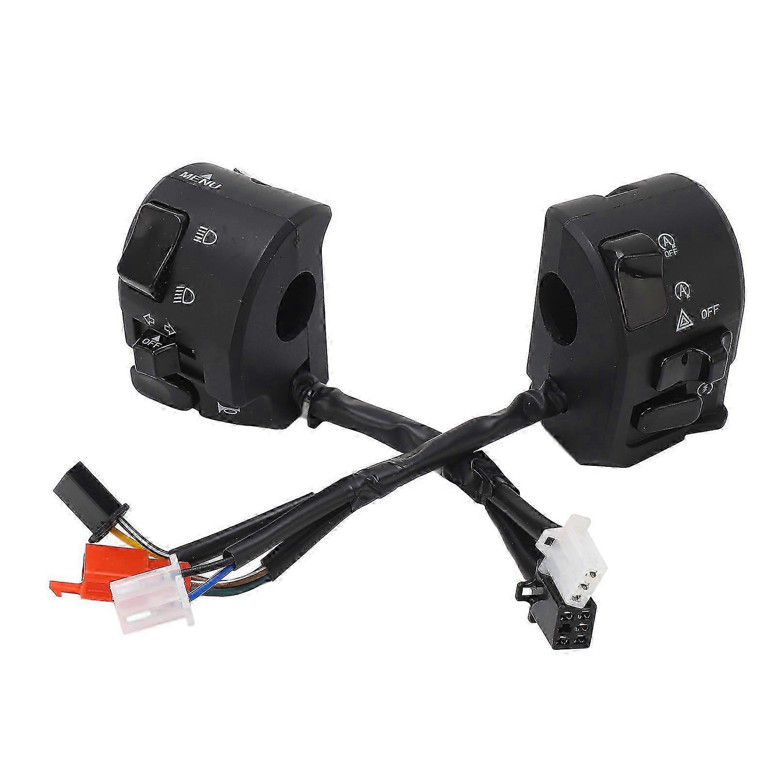 Interrupteur de guidon de moto 7/8 pouces Trompette lumineuse Interrupteur de remplacement universel