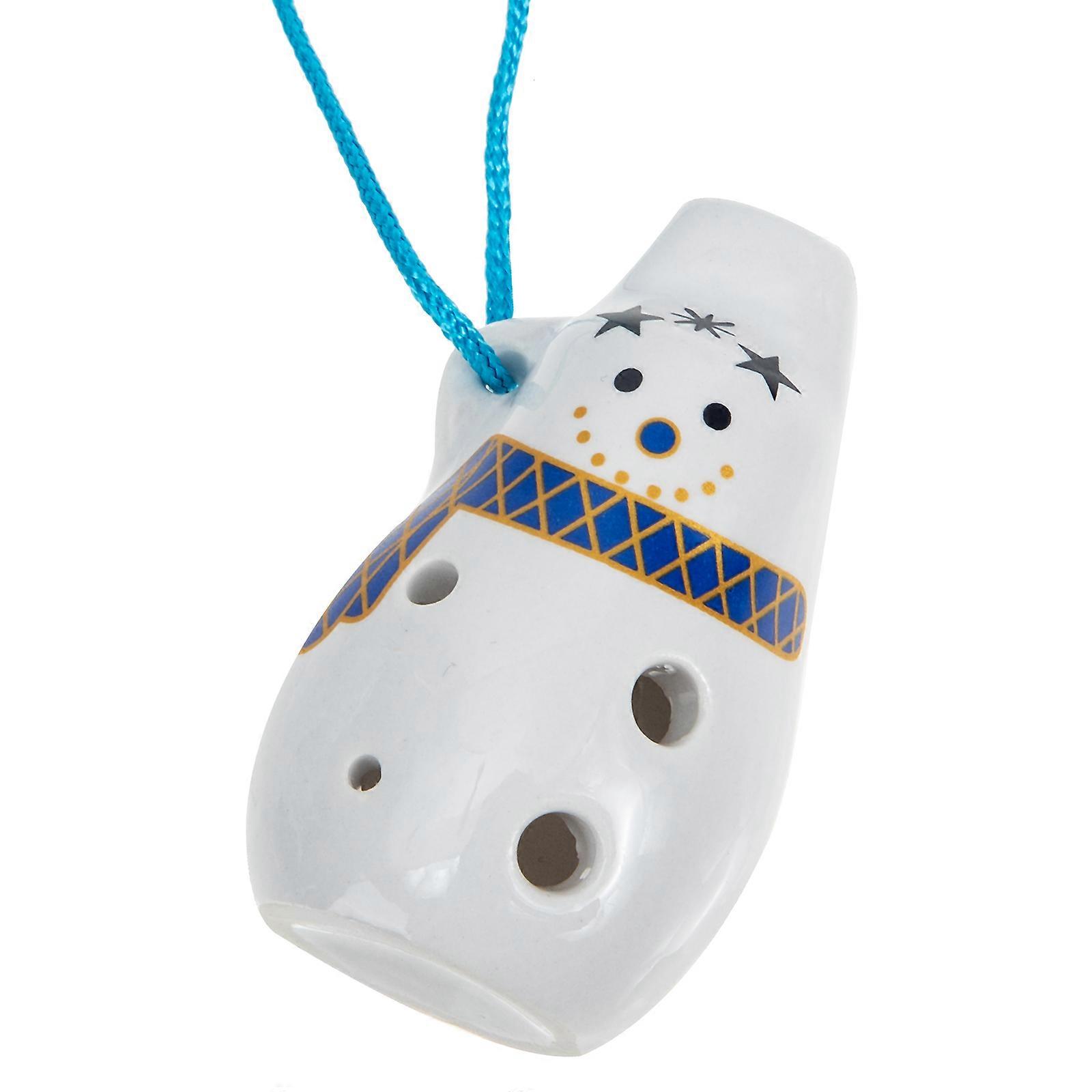 Unique Instruments Başlangıç Seramik Ocarina Müzik Aleti Çocuk Soprano 6x4cm Ses Üretimi 1 Adet