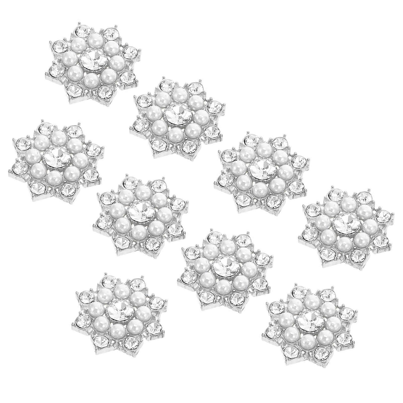 الحرف اليدوية زينة ندفة الثلج اكسسوارات المرأة احتفالية الجو الفضي 2.1X2.1CM DIY الديكور 50 مجموعة