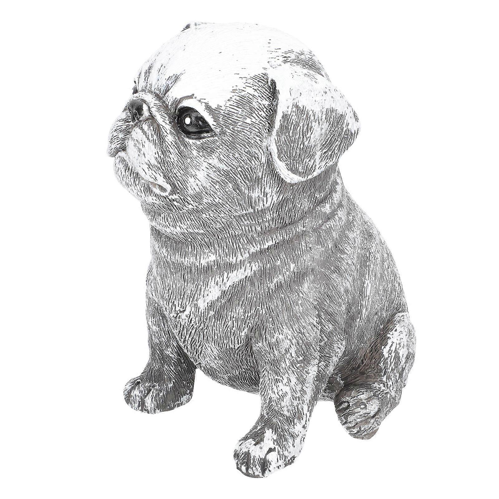 Realistic Puppy Shape Resin Craft Suitable For Outdoor Park Ornament 1Pack