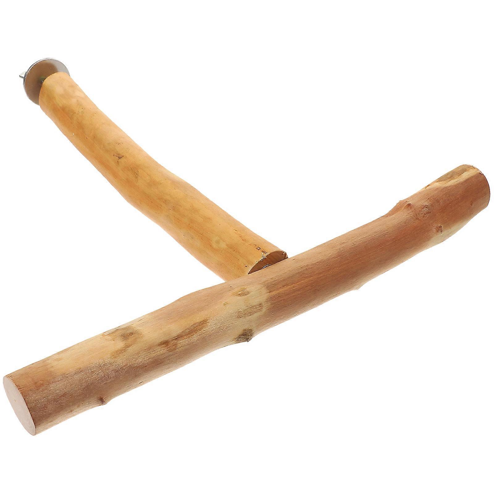 Wooden Bird Perch for Parrot Toy 1 Set Bird Cage Wood Perch for Parrot Training Standing Rack