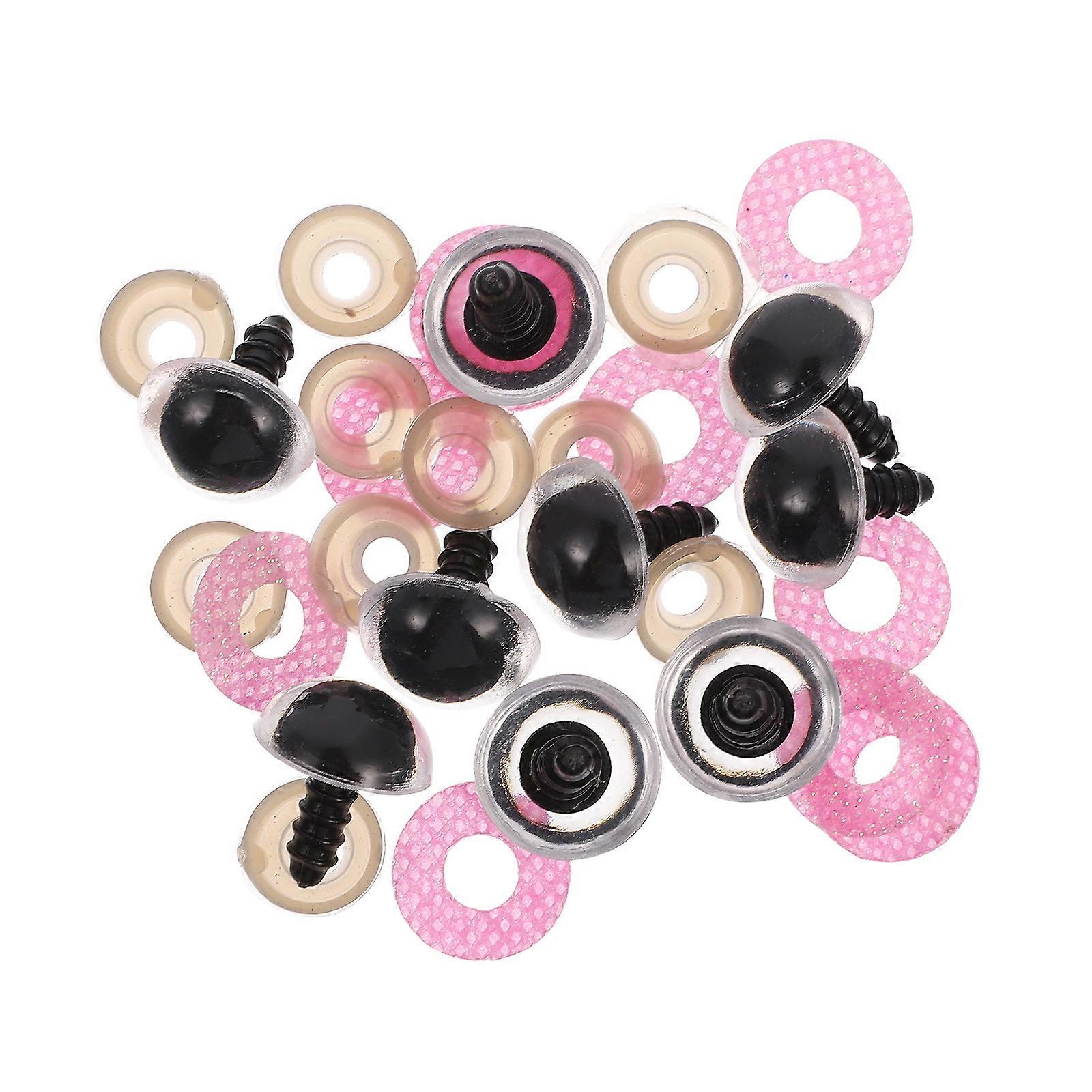 Pink Plastic DIY Toy Eyes for Decoration with 50 Pieces Craft Supplies