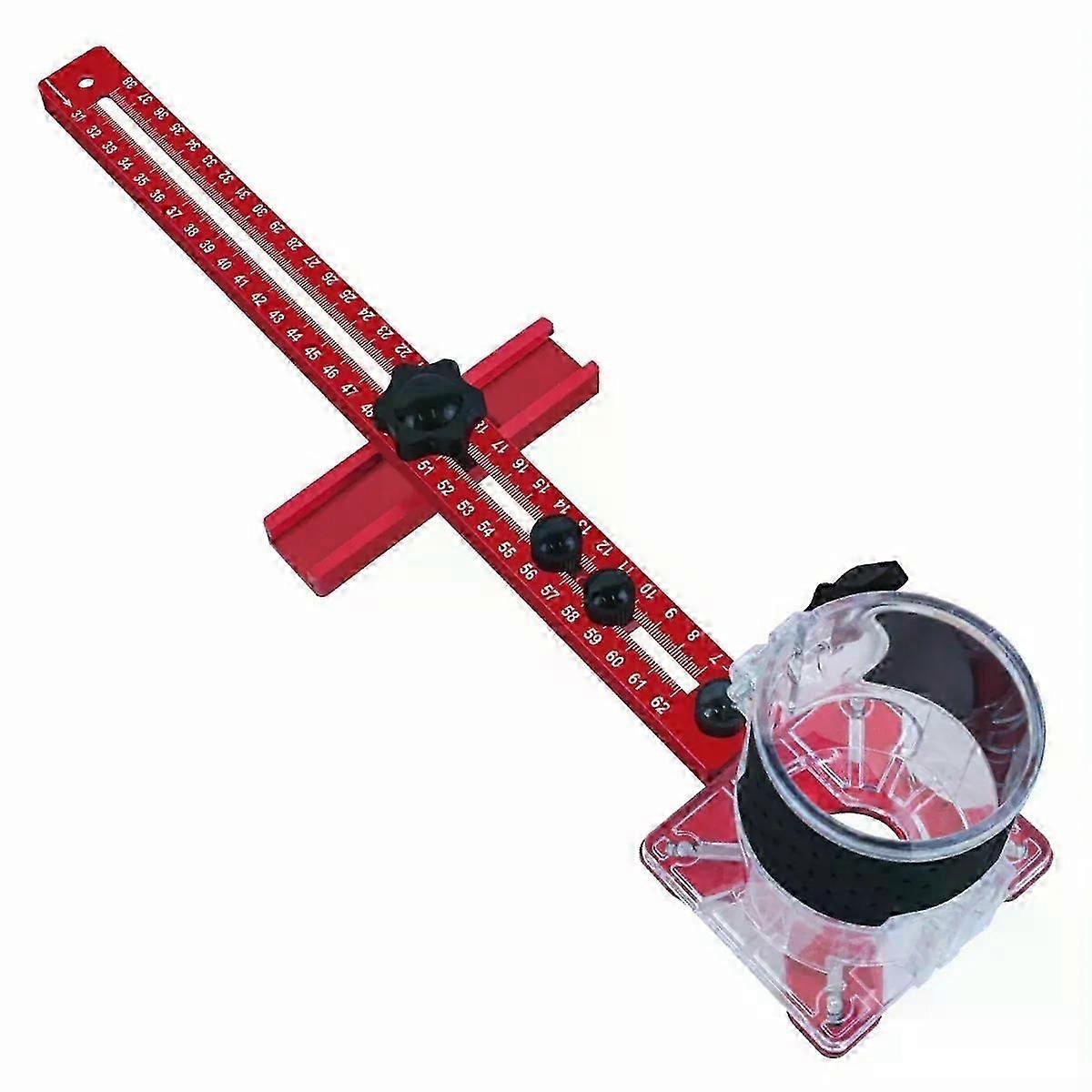 4-in-1 Circular Router Bit Set Slot Milling Tool Cabinet Bracket with Automatic Center Pointer