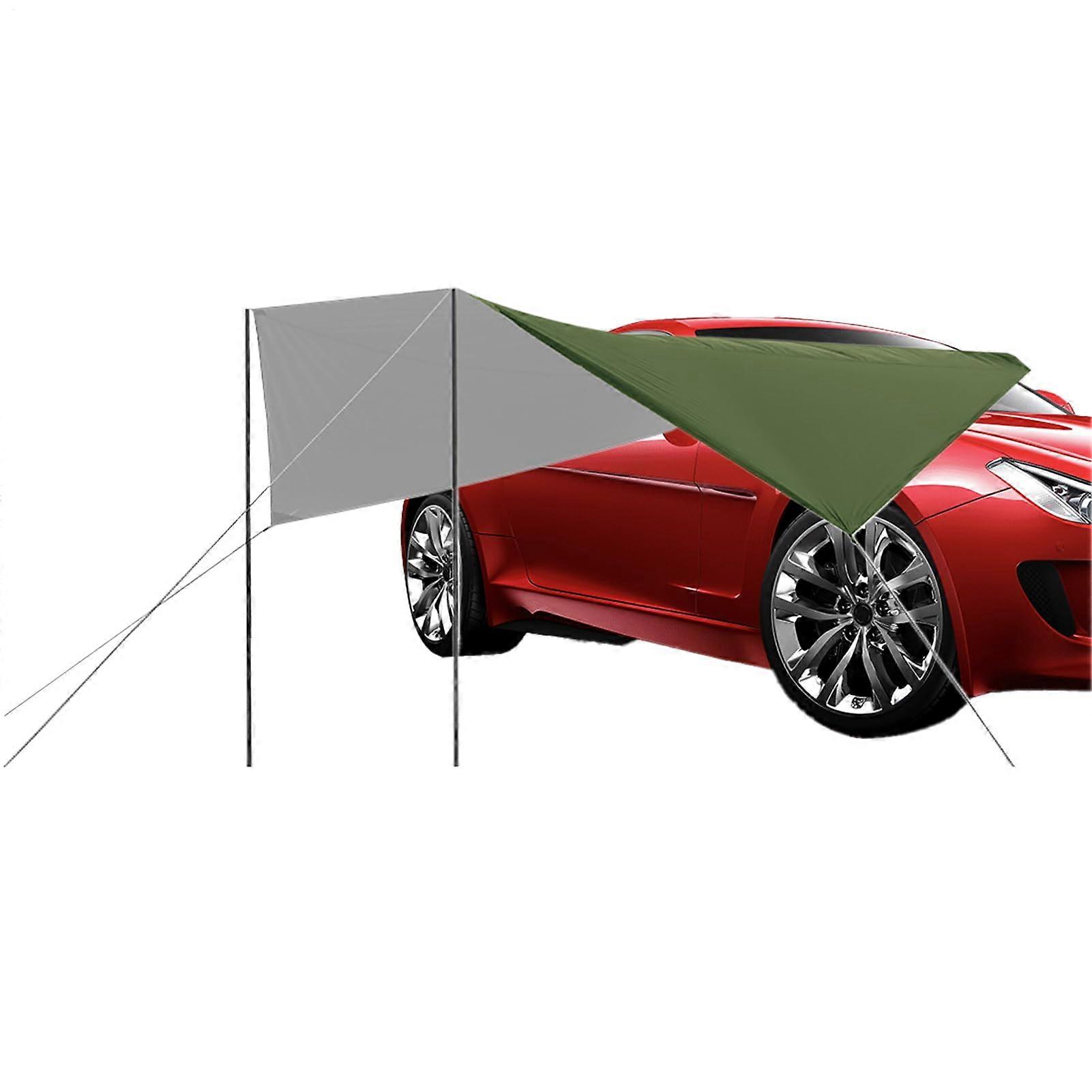 Auto Markise - Waterproof Car Awning for SUVs, Vans, and Motorhomes, Army Green Sun Shade for Camping Activities