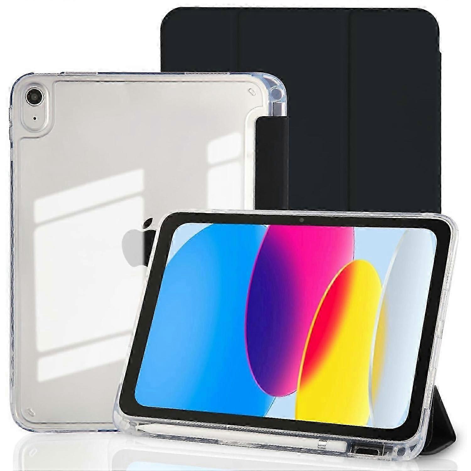 Capa para tablet para iPad (2025)/iPad 10.9 (2022) Capa de couro PU com fecho de lápis