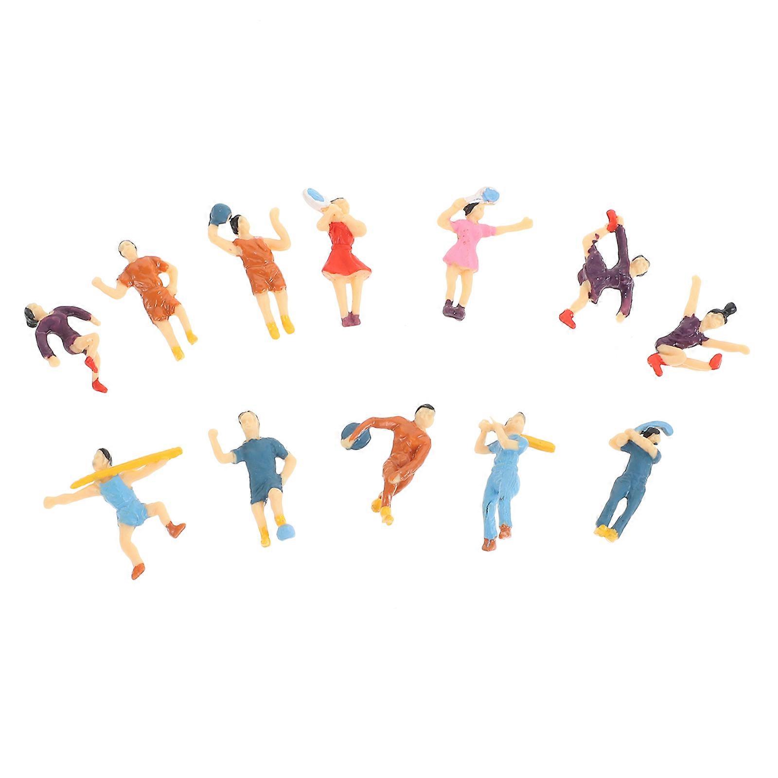 12pcs Human Models for Sand Table Decoration Durable Figures for Architectural Layouts and DIY Craft Projects