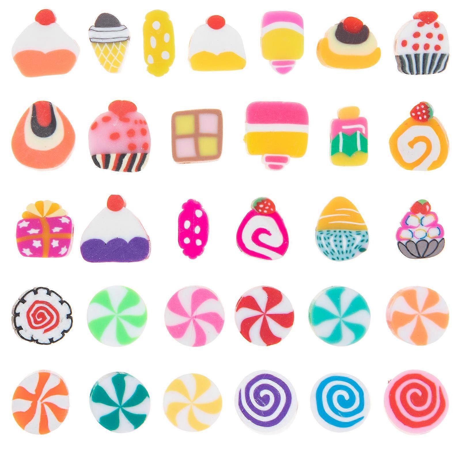 Fruit Theme Polymer Clay Beads for Jewelry Making Assorted Color 200Pcs