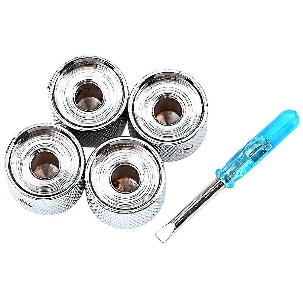1 Set Professional Metal Guitar Tone Volume Knob Caps Replacement Guitar Parts