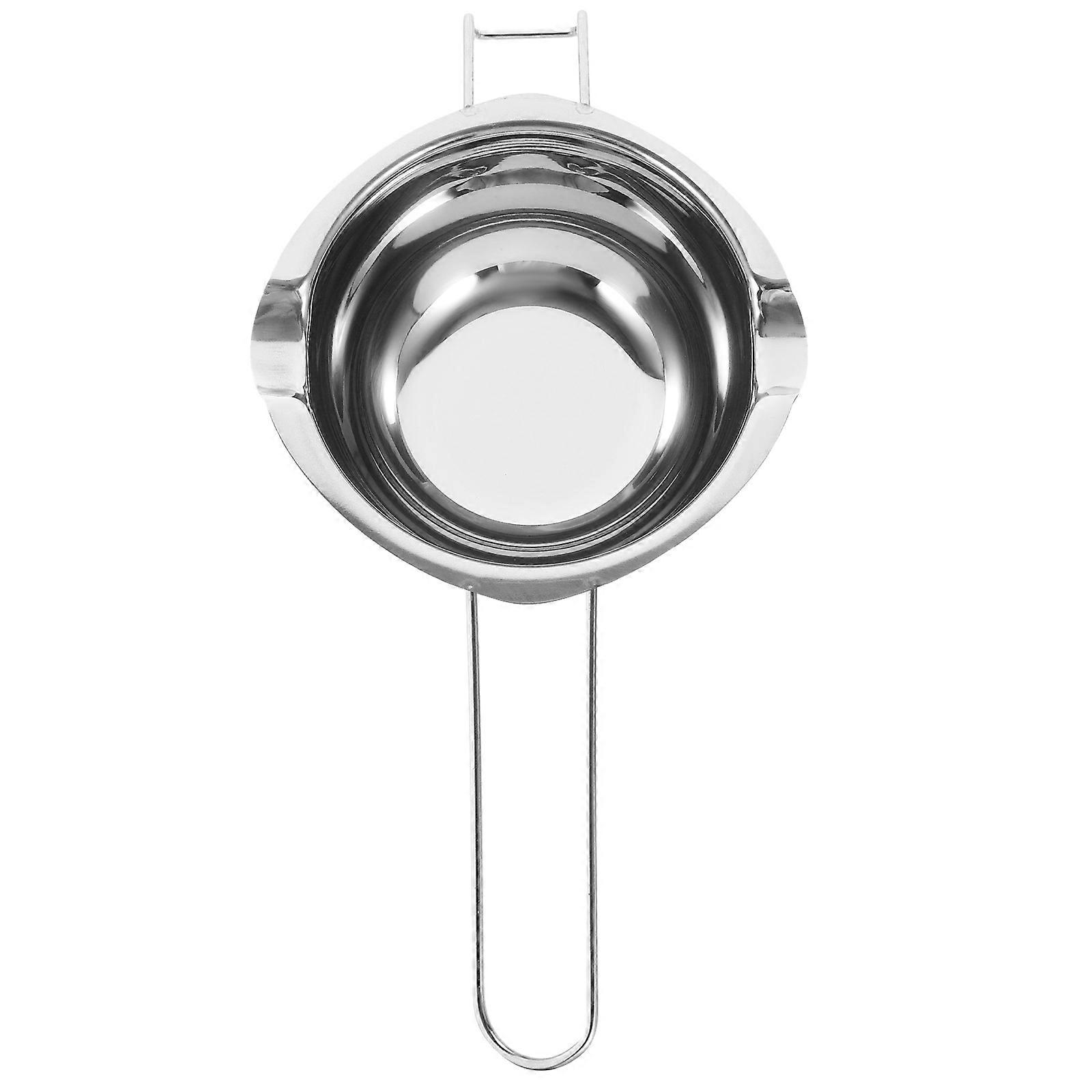 Stainless Steel Chocolate Melting Pot for Home Use with Long Handle and Compact Design 7.5 Inches