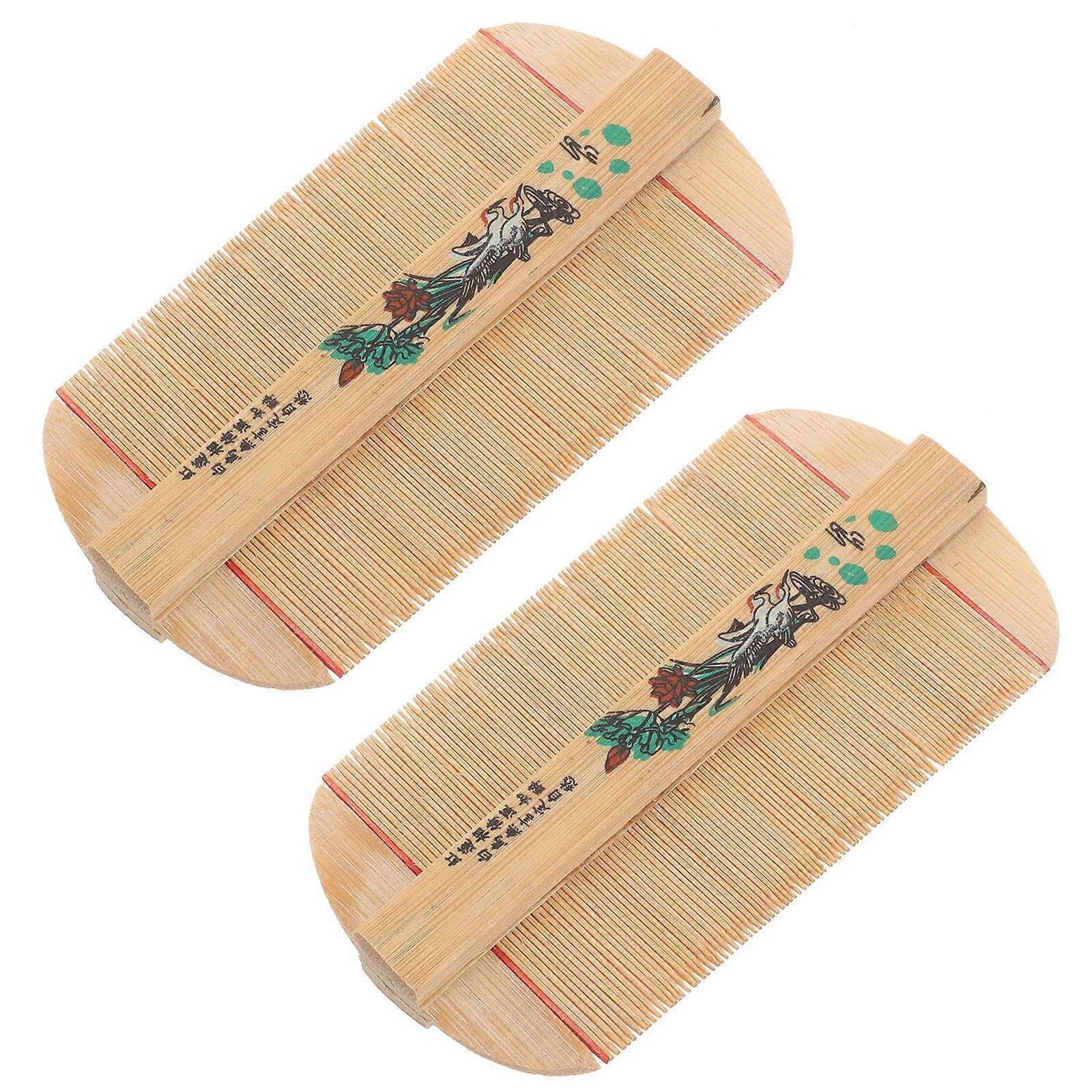 Dense Comb Comb For Dandruff Removal 2Set Double-sided Stable Material Home Care Tool