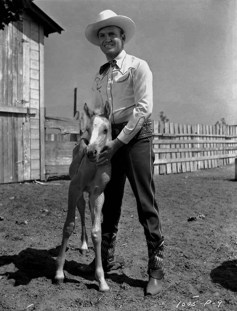 Gene Autry Posed with a Pony Poster