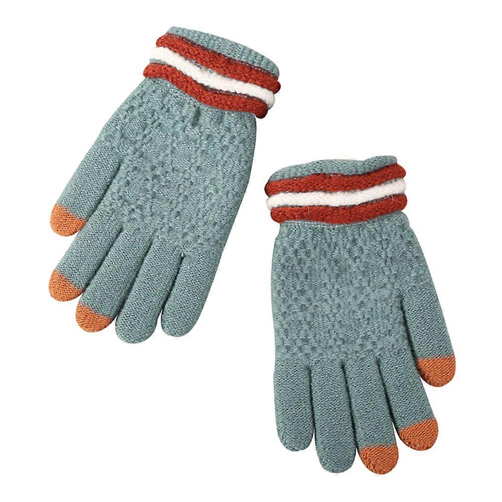 Windproof Knit Mittens For Winter Sports Activities Available In Multi Color 1 Pair