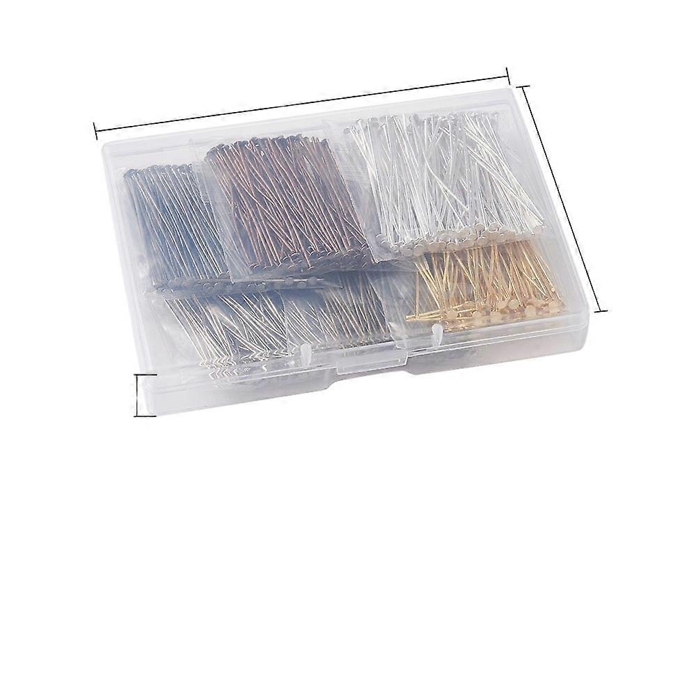 Mixed Color Iron Material Flat Head Pins T Word Pins DIY Handmade Beaded