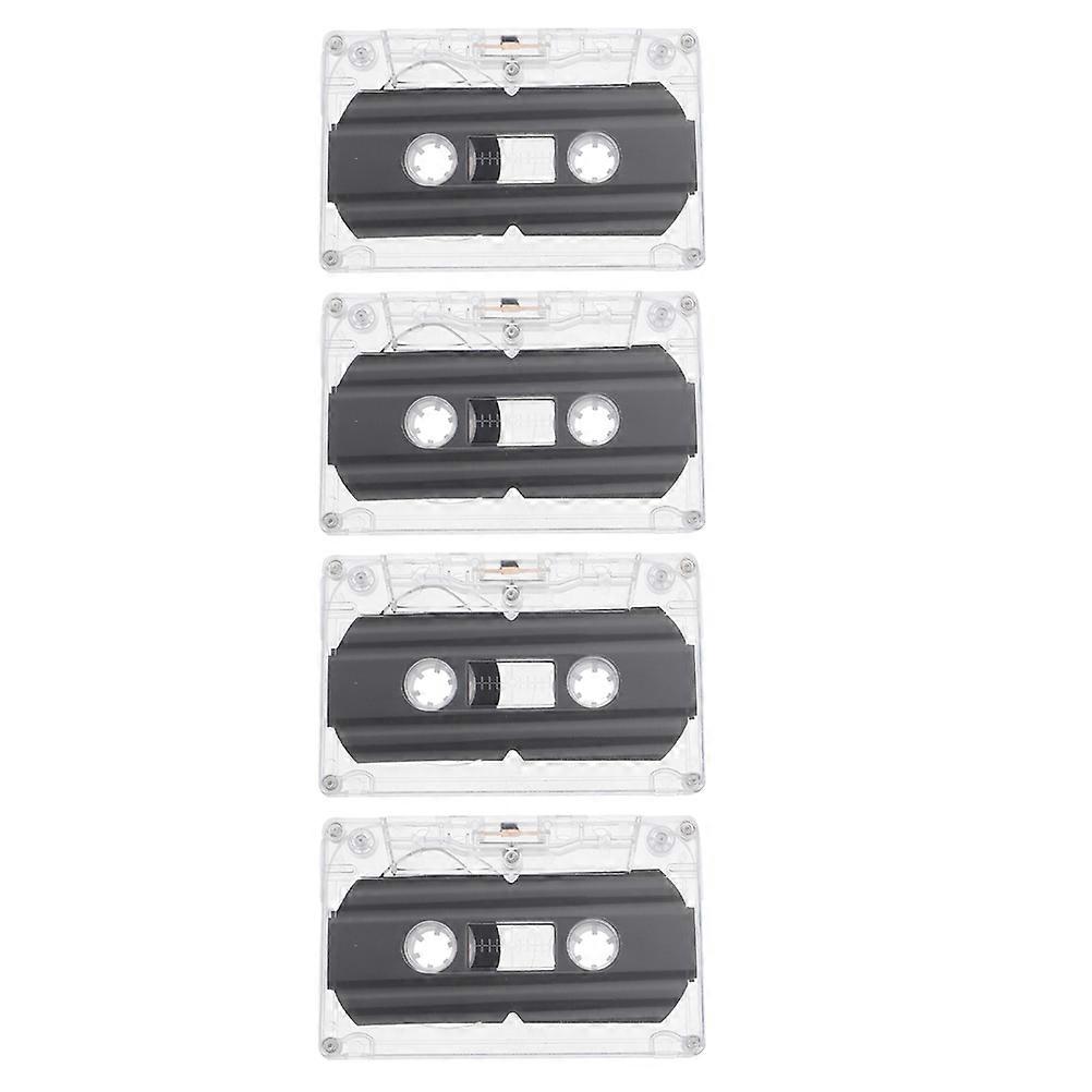 Blank Cassette Tapes 4Pcs Recording Accessories Study Room Decoration Rectangular Shape DIY Decor