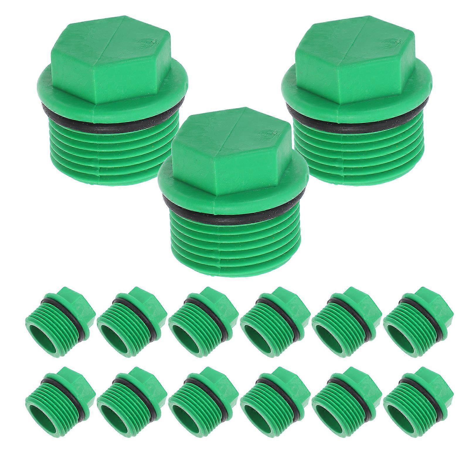 20pcs Garden Hose Caps & Plugs, Male Threaded Pipe End Caps for Irrigation Fittings, Durable Water Pipe Connectors for Efficient Water Use