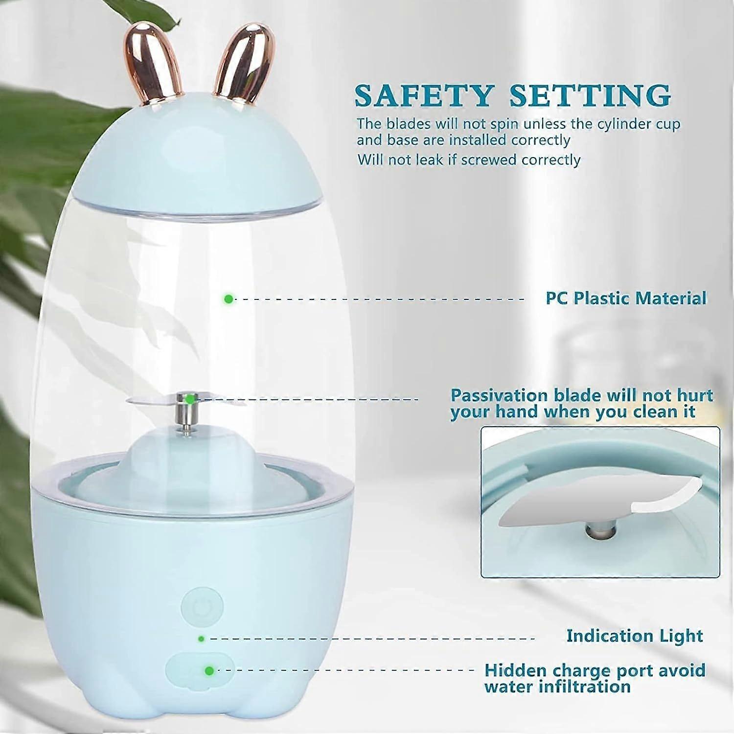 Portable Juicer, Home Electric Student Multifunctional Juicer for Juice Extraction, Light Blue