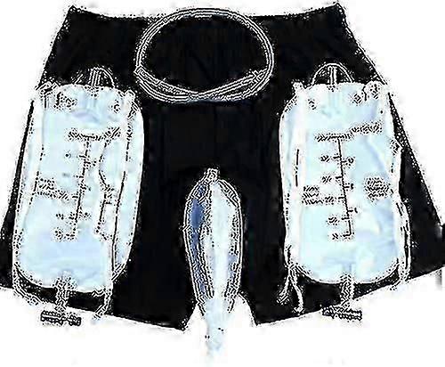 מכנסי בריחת שתן לשימוש חוזר לגברים - שקית איסוף שתן עמידה בפני דליפות עם קטטר רגליים (גודל S-3XL)_MM2