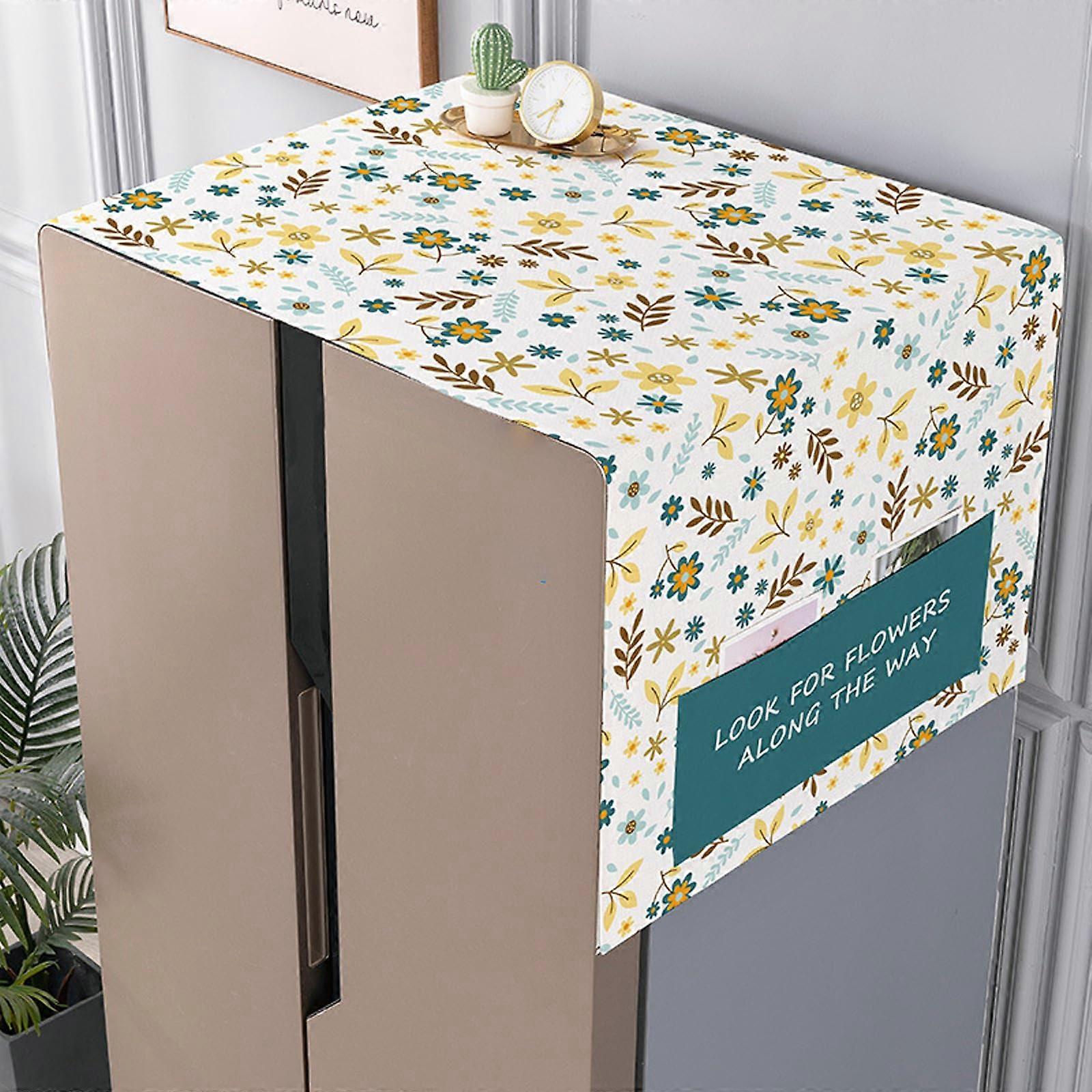 Refrigerator Dust Cover with Storage Bag, 60x150cm, Multi-Functional Washing Machine Dust Protection, J Style