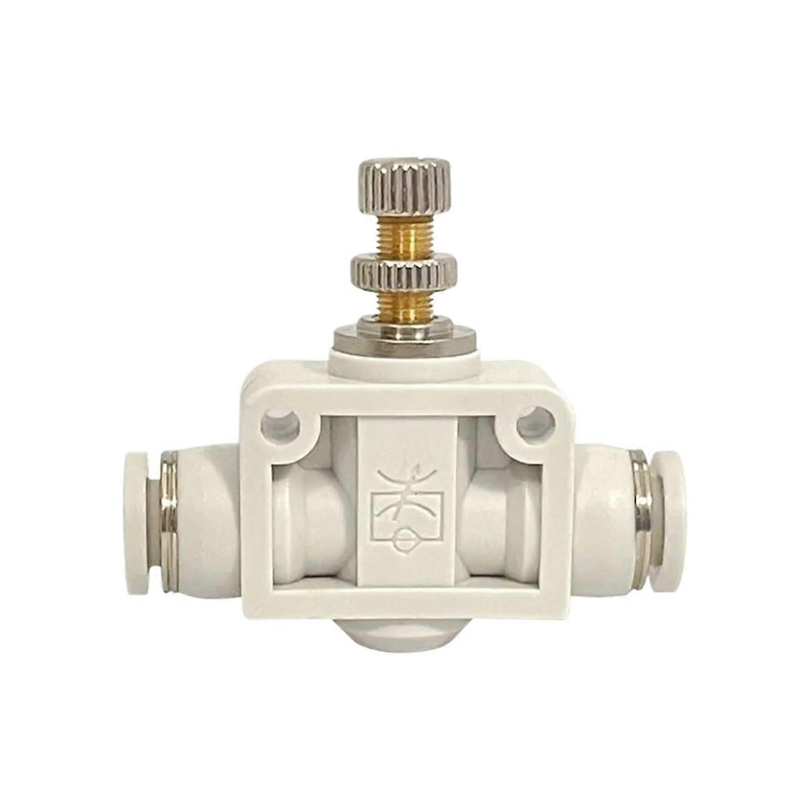 Pneumatic Fittings Throttle Adjustable Pipe Valve Quick LSA-6 LSA-8 LSA-10 White 1 Piece 4 10 12m
