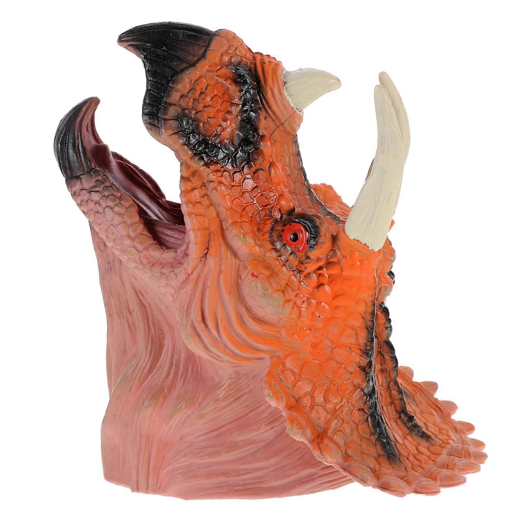 Dinosaur Hand Puppet Realistic Colorful Finger Figure Educational DIY Puppet for Kids Creative Imagination Development