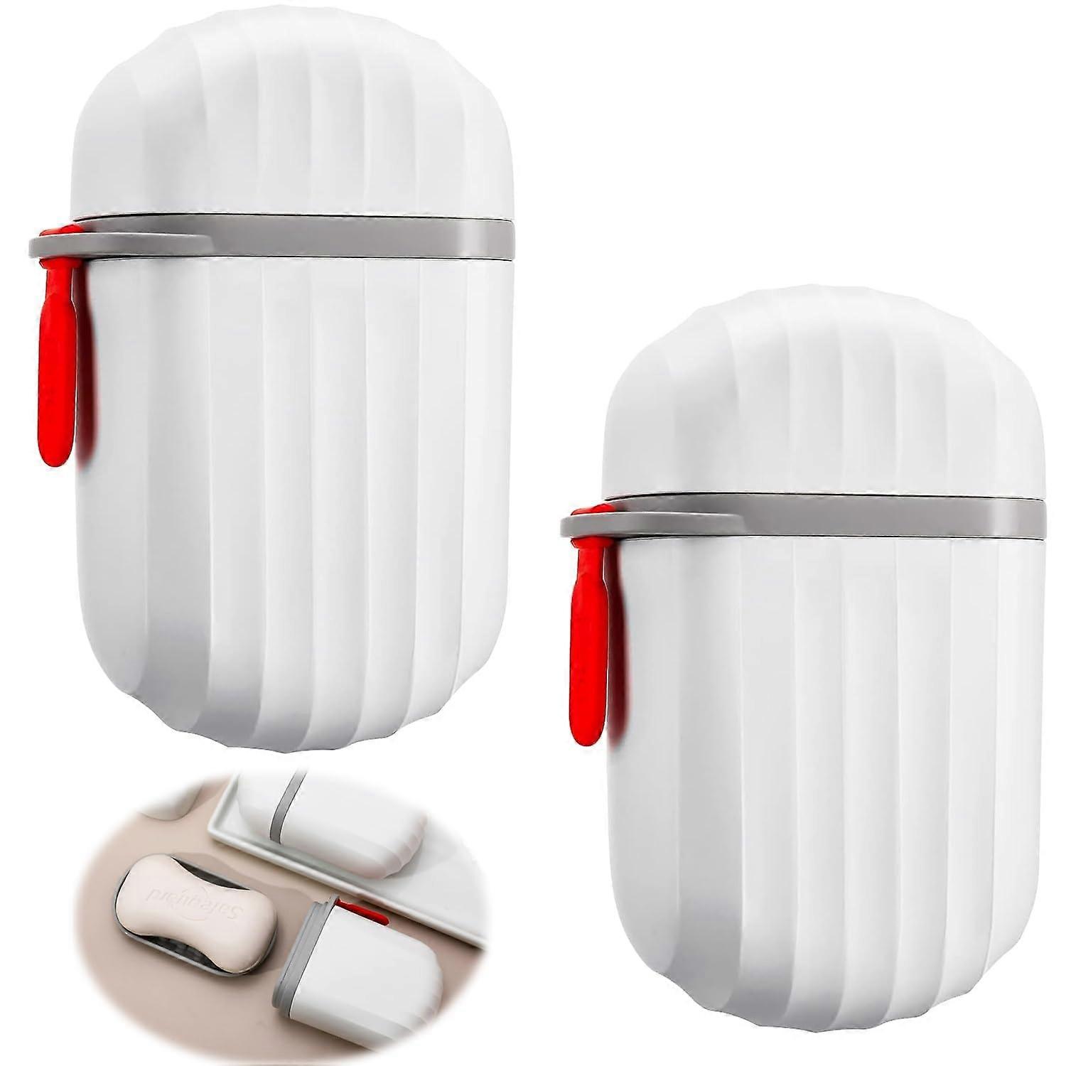 2Pack Travel Soap Dishes with Lids Portable and LeakProof Soap Boxes,Lightweight for Secure Storage, Ideal for Travel, Gym, and Home Use