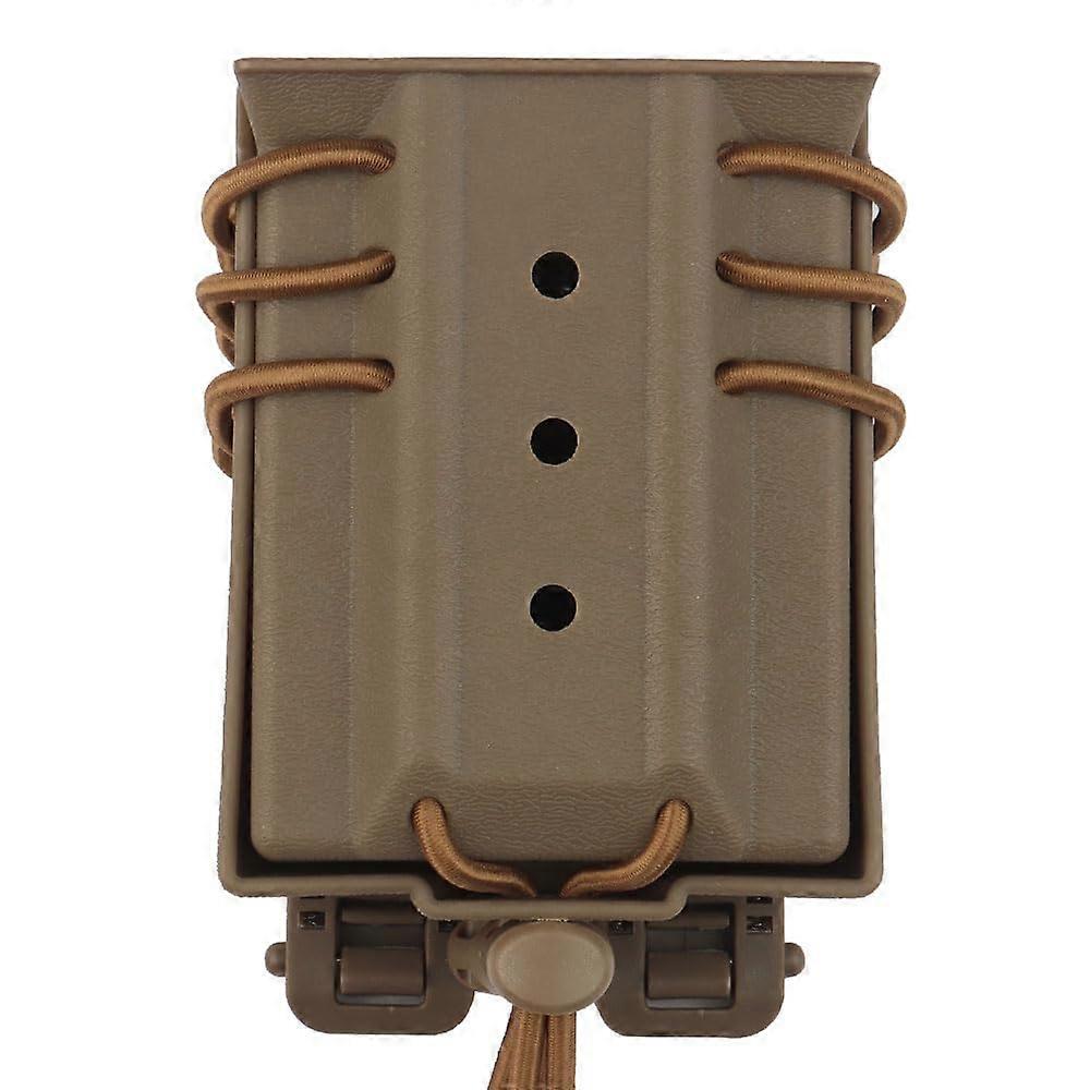 Tactical MOLLE Magazine Pouch 5.56mm Double Open-Top Mag Carrier, MOLLE Compatible, Brown