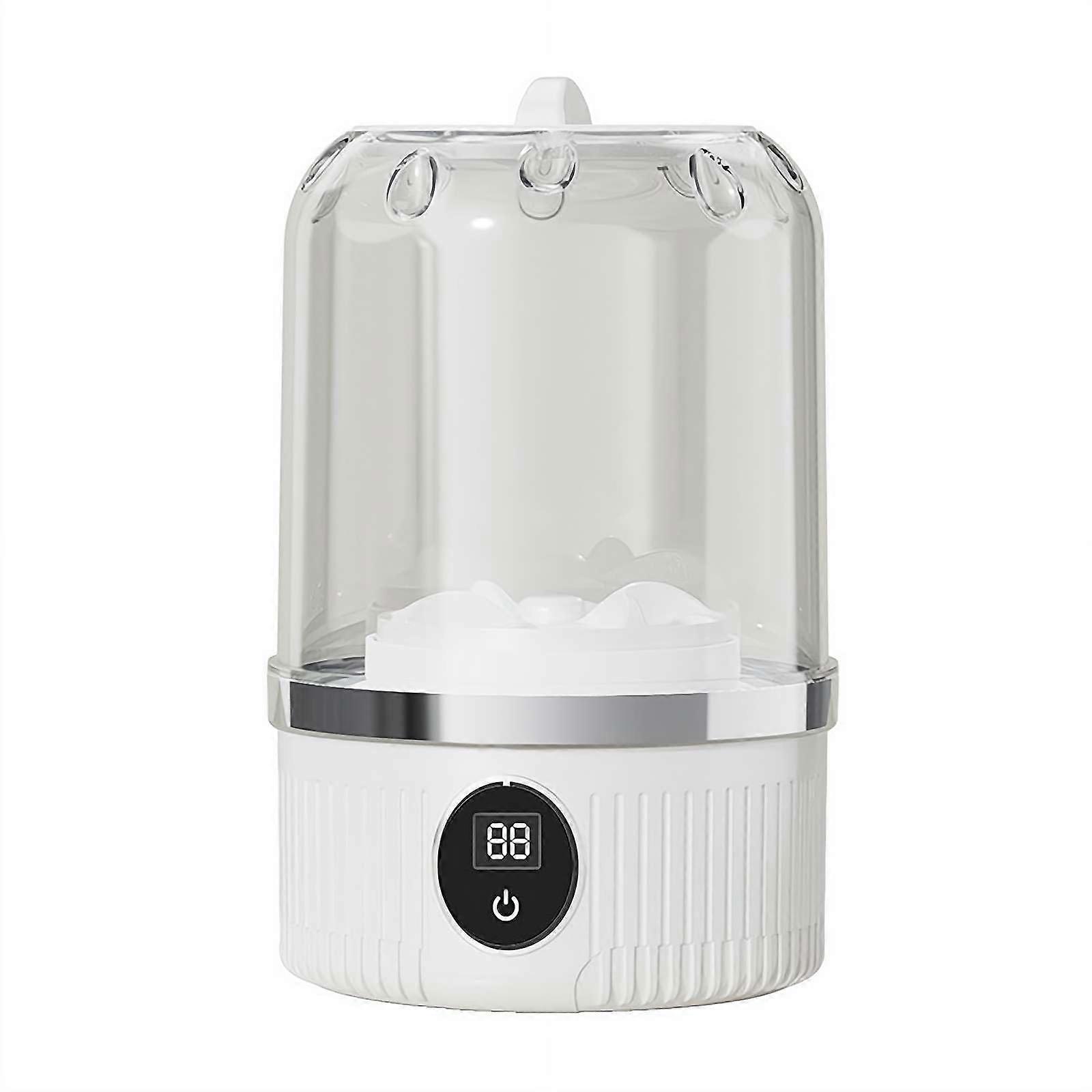 Underwear Washing Machine Portable Mini Laundry for Socks and Baby Clothes 3000mAh Compact Size White 4.92x4.92x8in