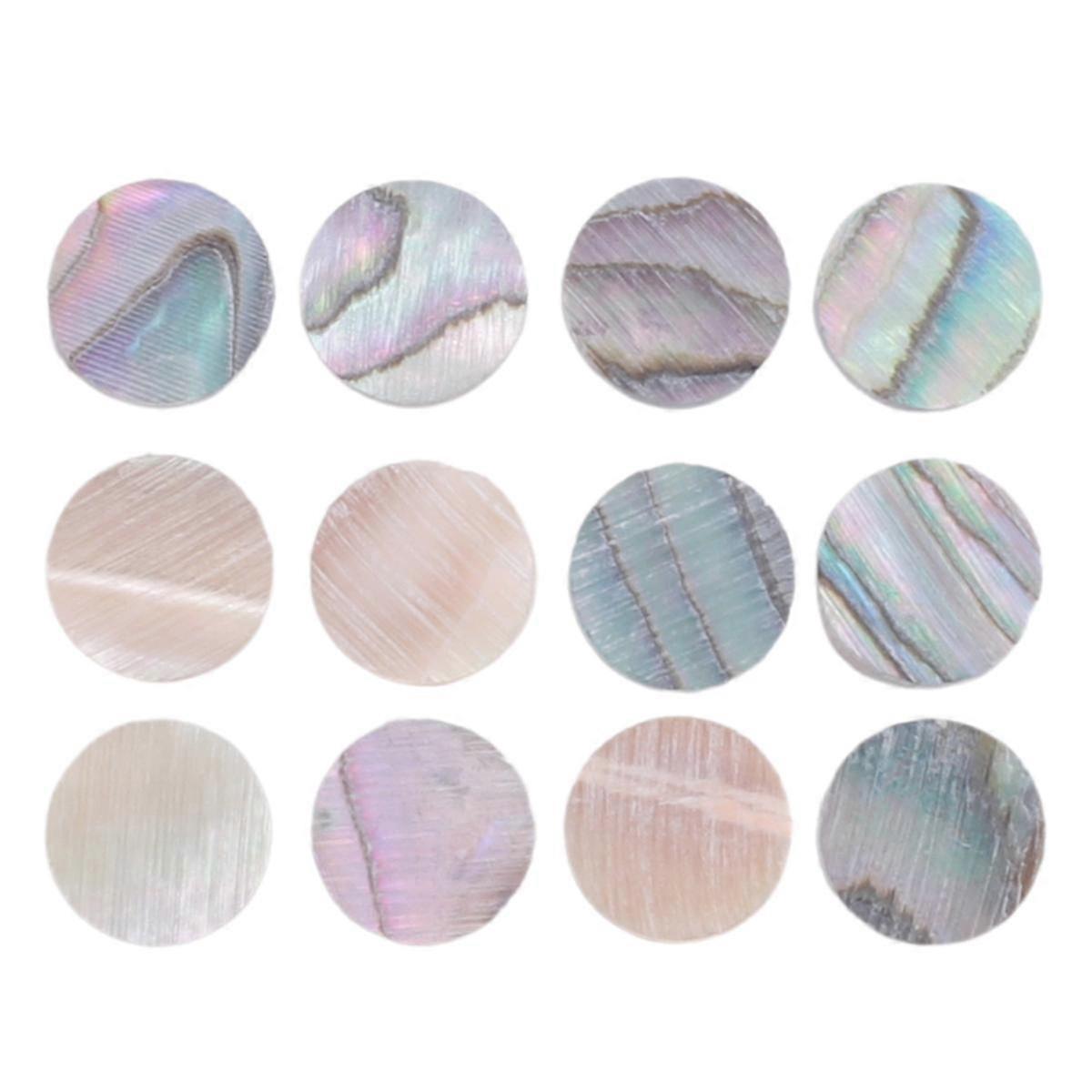 12 Stück Neuseeland Abalone Inlay Fret Side Marker für Gitarre, Bass & Ukulele - Luthier Dots 6mm