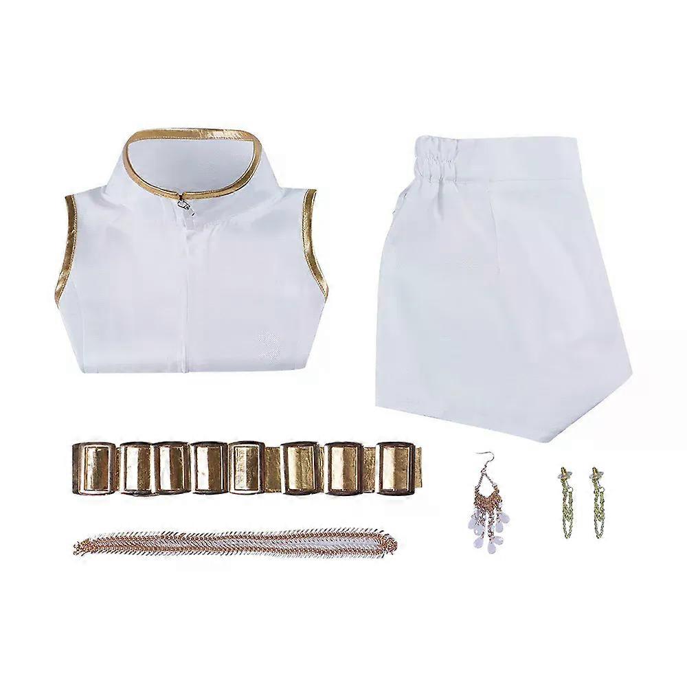 שד רומי קוספליי תלבושות K-Pop פנטזיה ציידים נשים בוגרות אפוד עליון מכנסיים קצרים שרשרת חגורת תלבושות ליל כל הקדושים קרנבל מסיבת חליפת