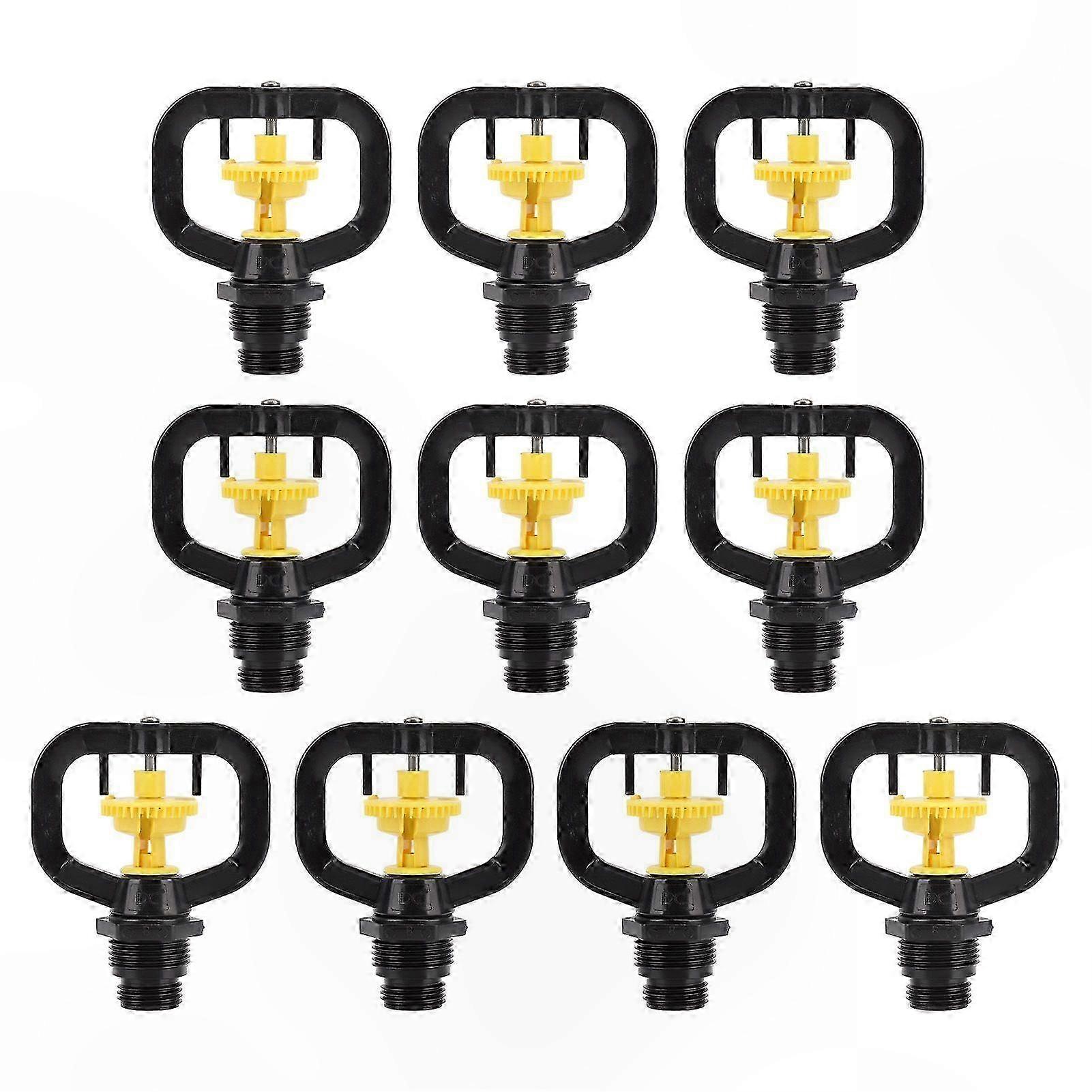 10Pcs Micro Nozzle Rotating Sprinkler for Garden Irrigation G1/2 G3/4 Male Thread