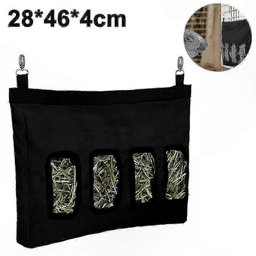 Small Animal Hay Feeder Rack with Dispenser for Rabbits 28x46x4cm