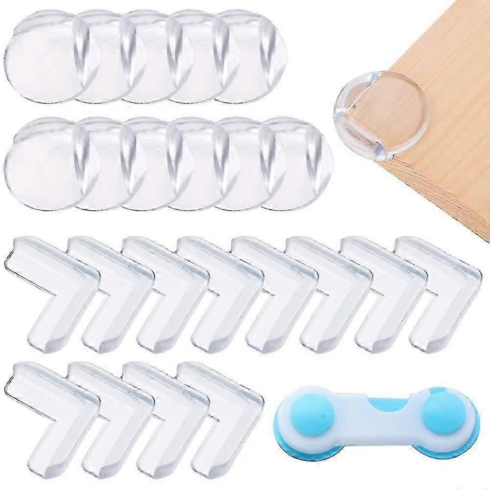25 Piece Corner Protection Set, Heilwiy Contains 12 L-shaped And 12 Spherical, Heilwiy Clear Gift