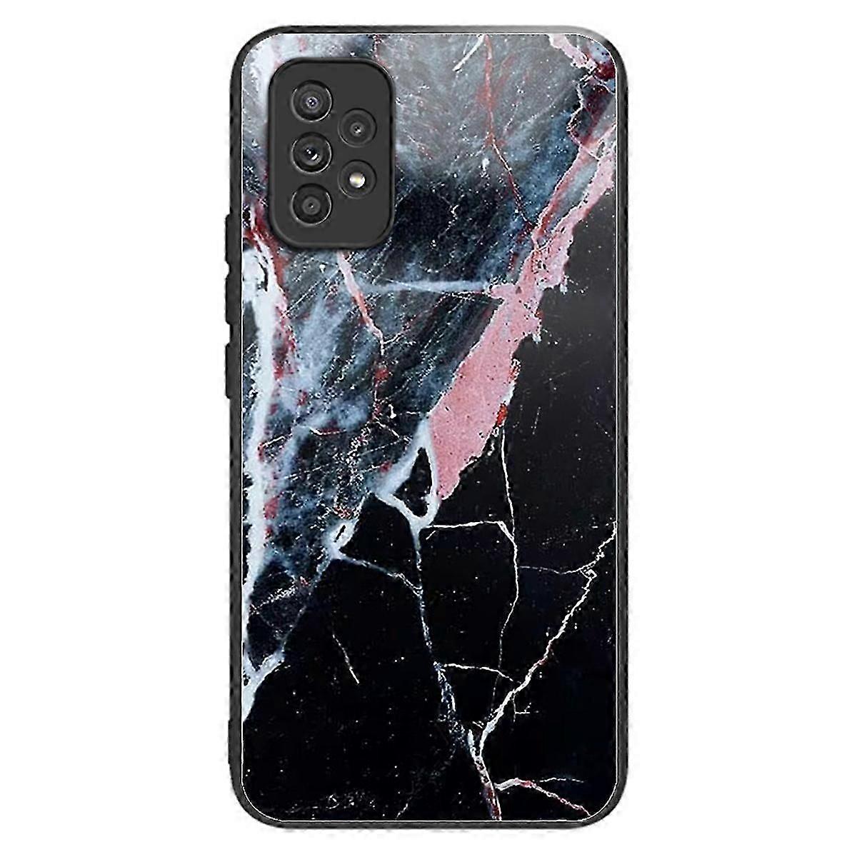 For Samsung Galaxy A53 5G Case Pattern Design Anti-Scratch Tempered Glass Phone Cover