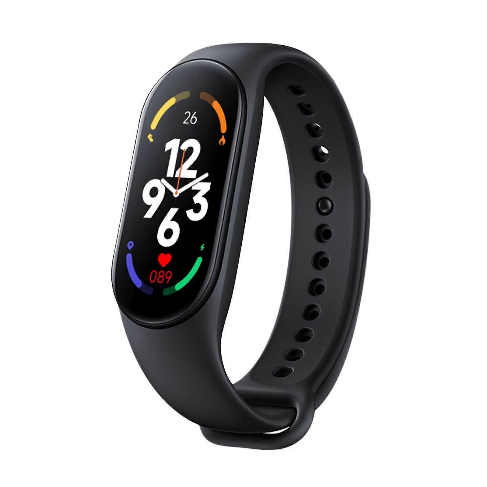 M7 0.96 Inch Smart Watch Fitness Tracker for Sleep Monitoring, Compatible with Men and Women, Black, One Size