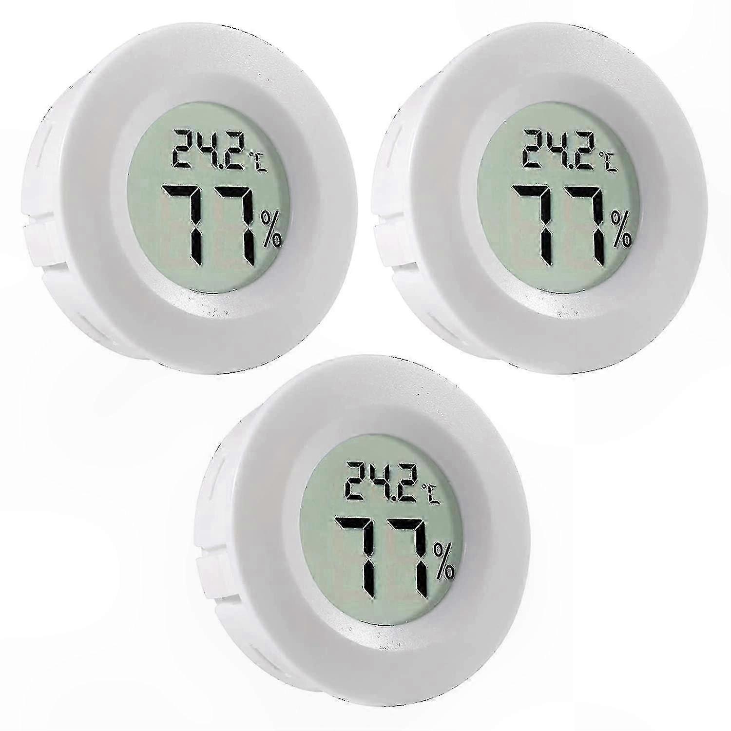 Digital LCD Thermometer Hygrometer Combo Pack of 3 for Indoor Use